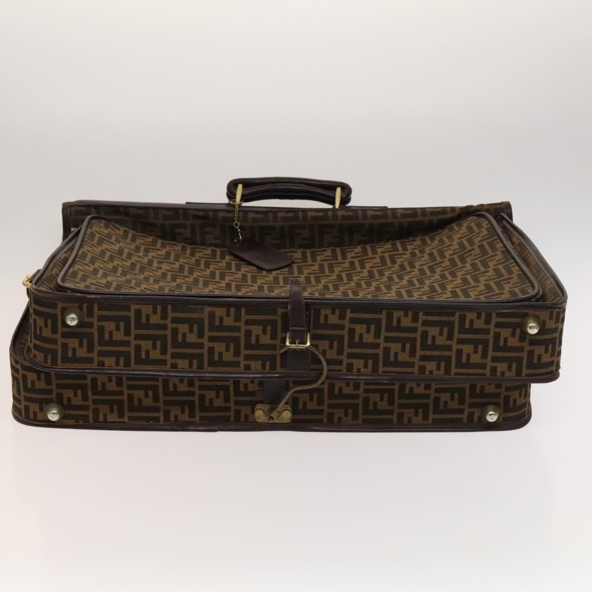 FENDI Zucca Canvas Garment Cover Brown Black gold Auth sw767