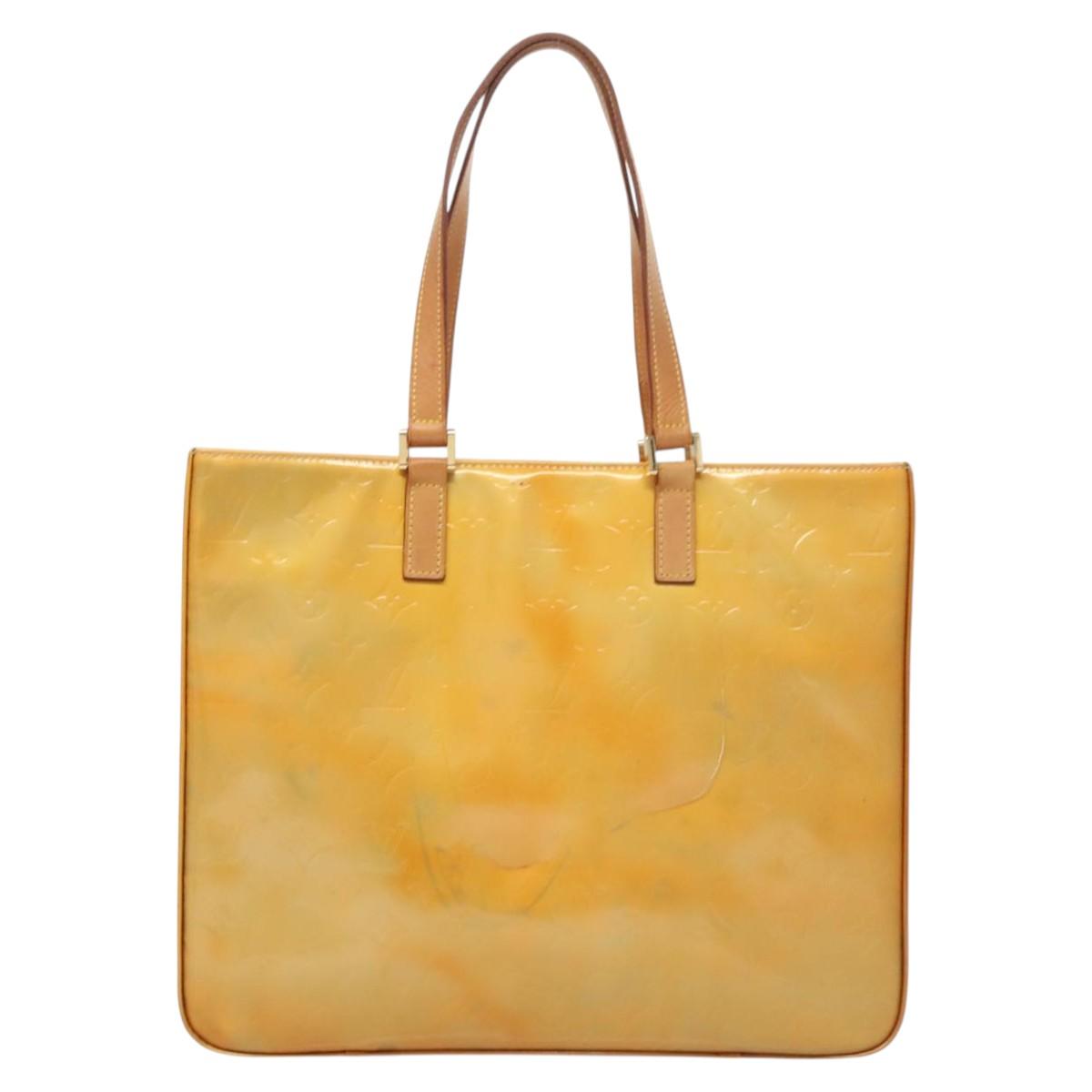 LOUIS VUITTON Monogram Vernis Columbus Tote Bag Gris M91028 LV Auth sw778