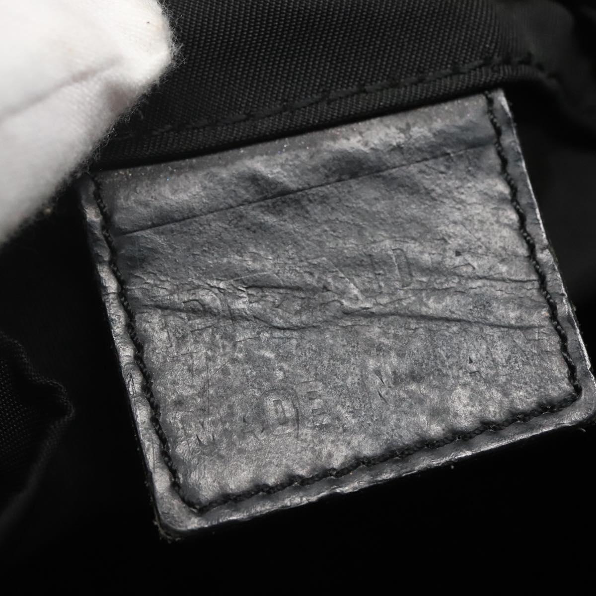 PRADA Pouch Nylon Black Silver Auth SW780