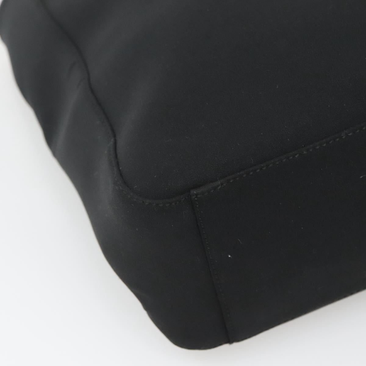 PRADA Sports Tote Bag Canvas Black Silver Auth SW787