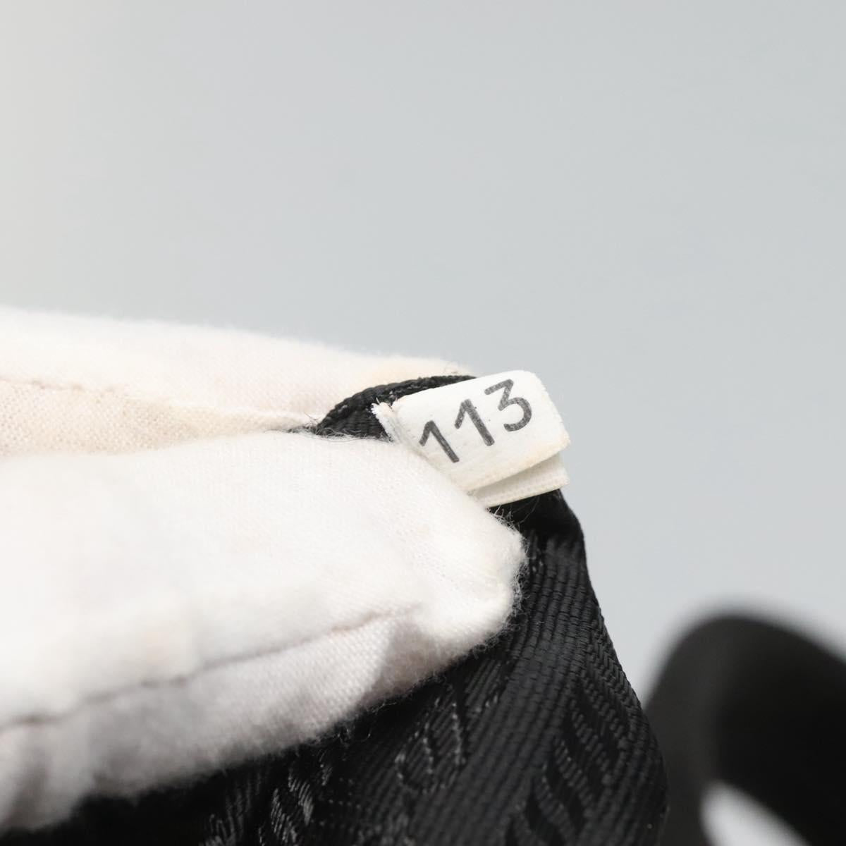 PRADA Sports Tote Bag Canvas Black Silver Auth SW787