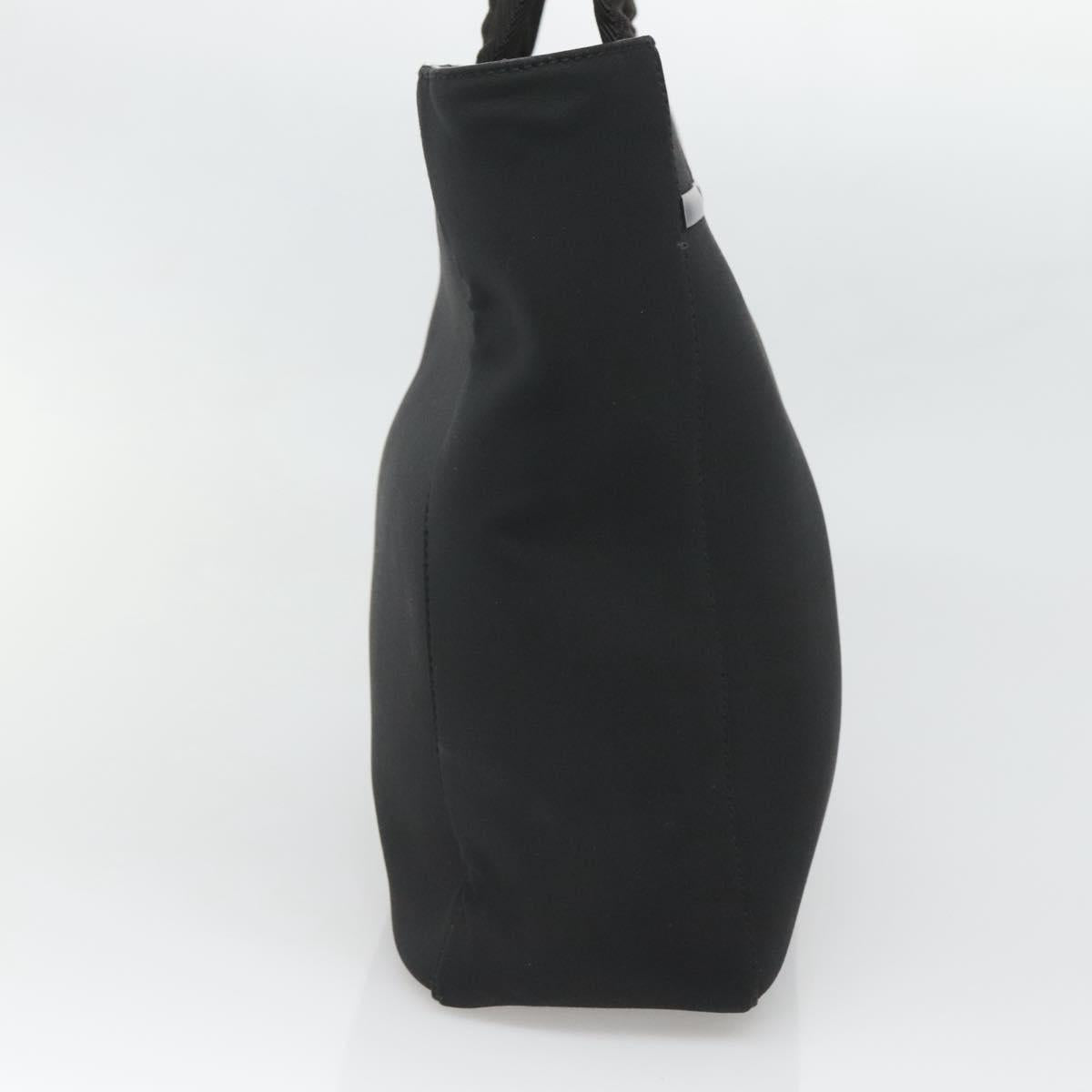 PRADA Sports Tote Bag Canvas Black Silver Auth SW787