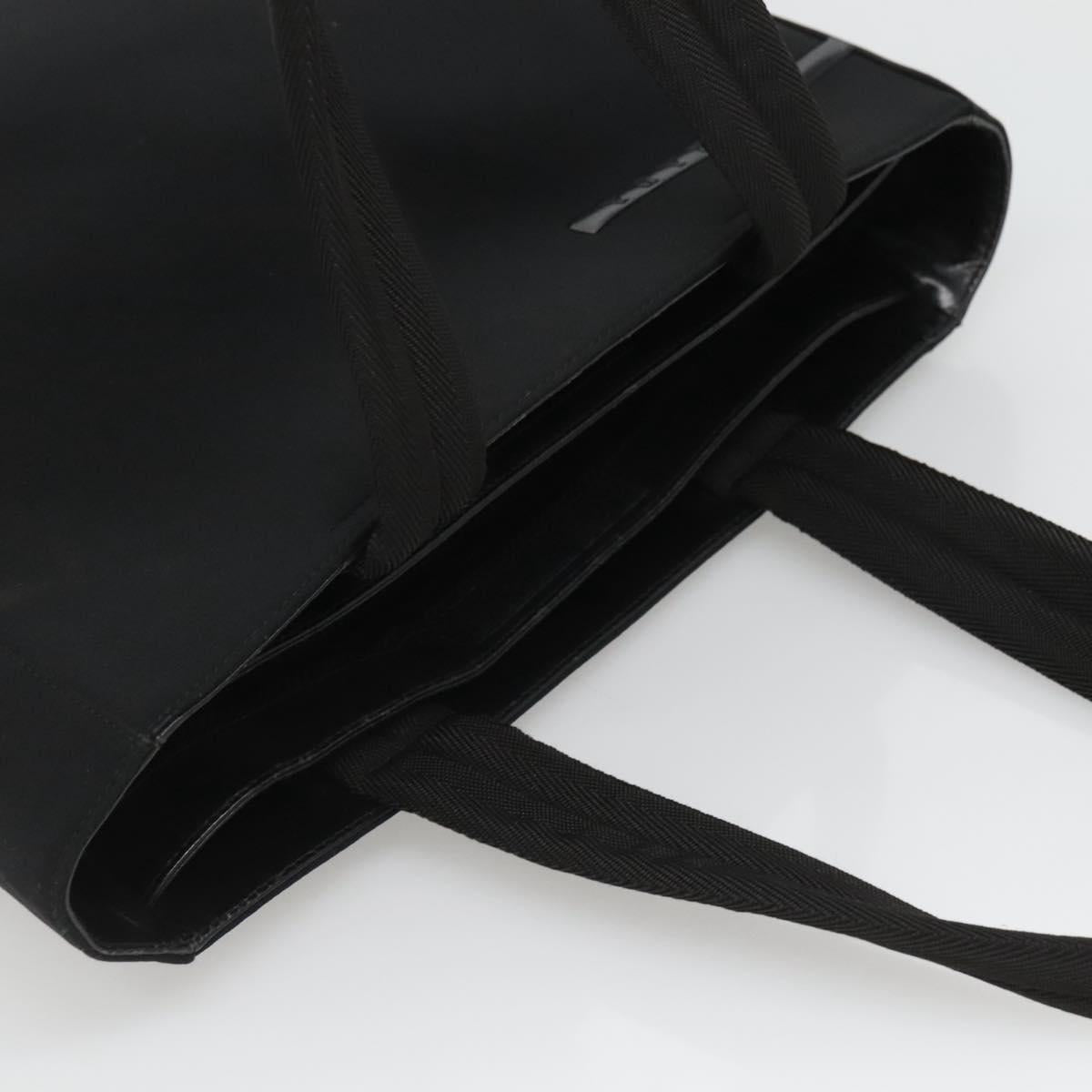 PRADA Sports Tote Bag Canvas Black Silver Auth SW787