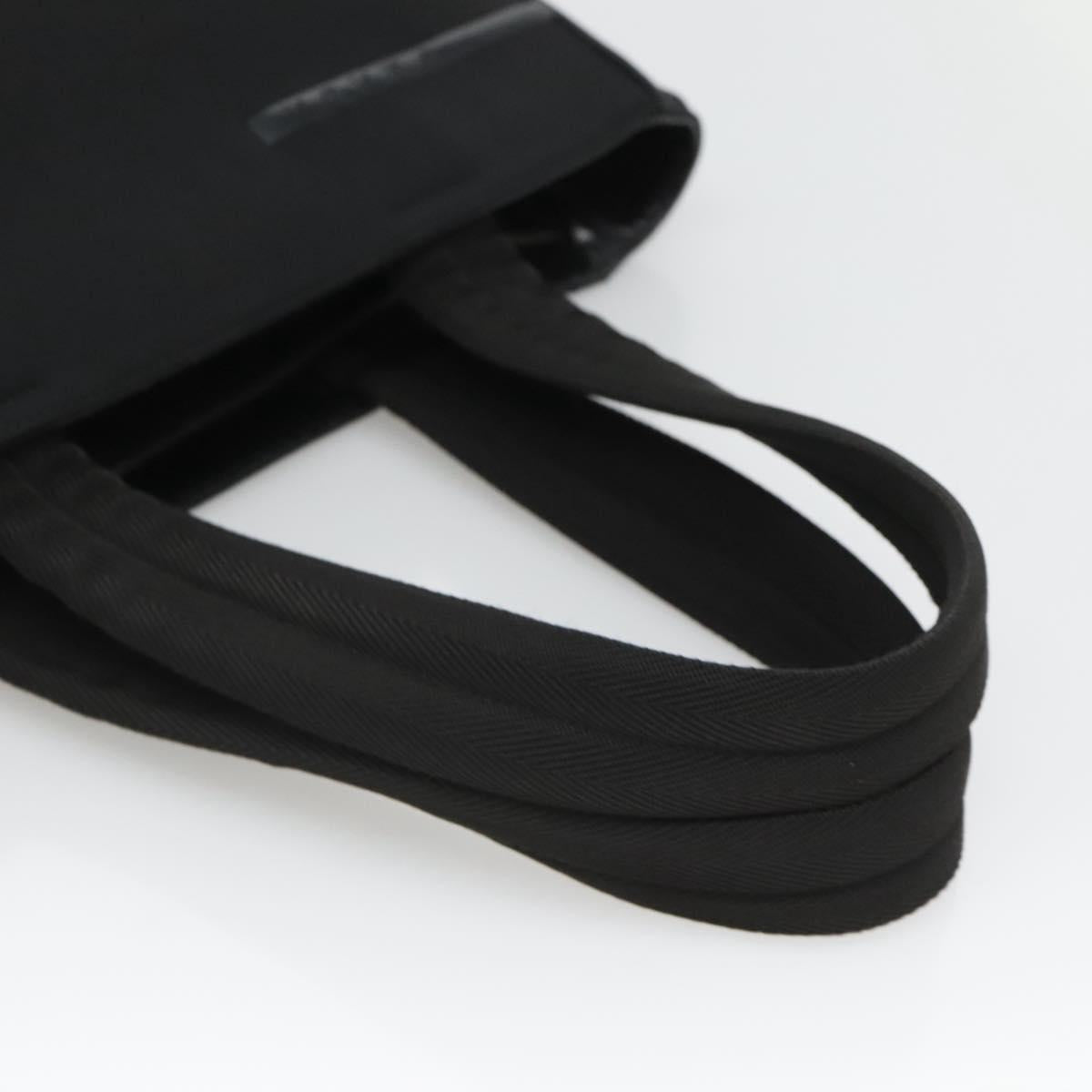 PRADA Sports Tote Bag Canvas Black Silver Auth SW787