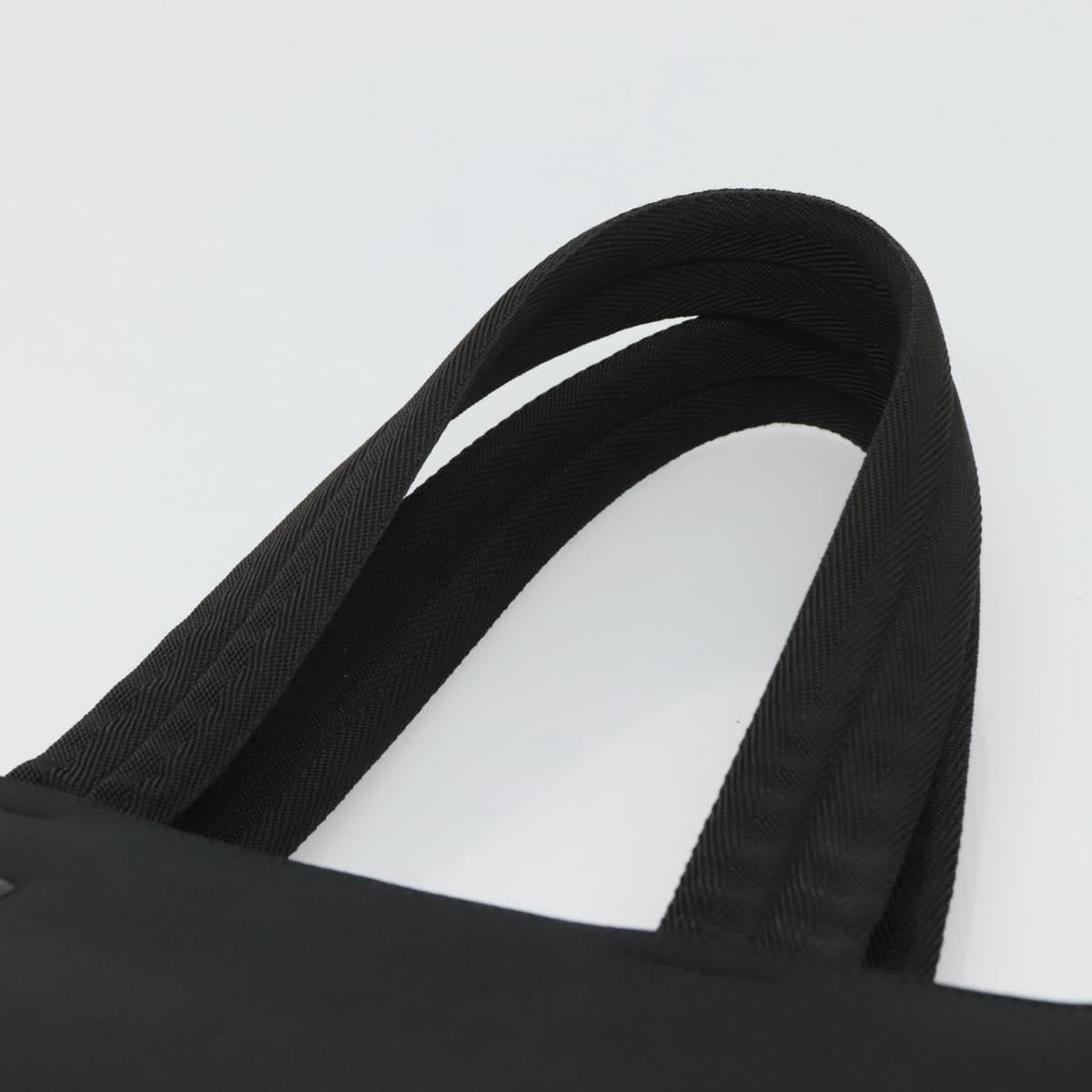 PRADA Sports Tote Bag Canvas Black Silver Auth SW787