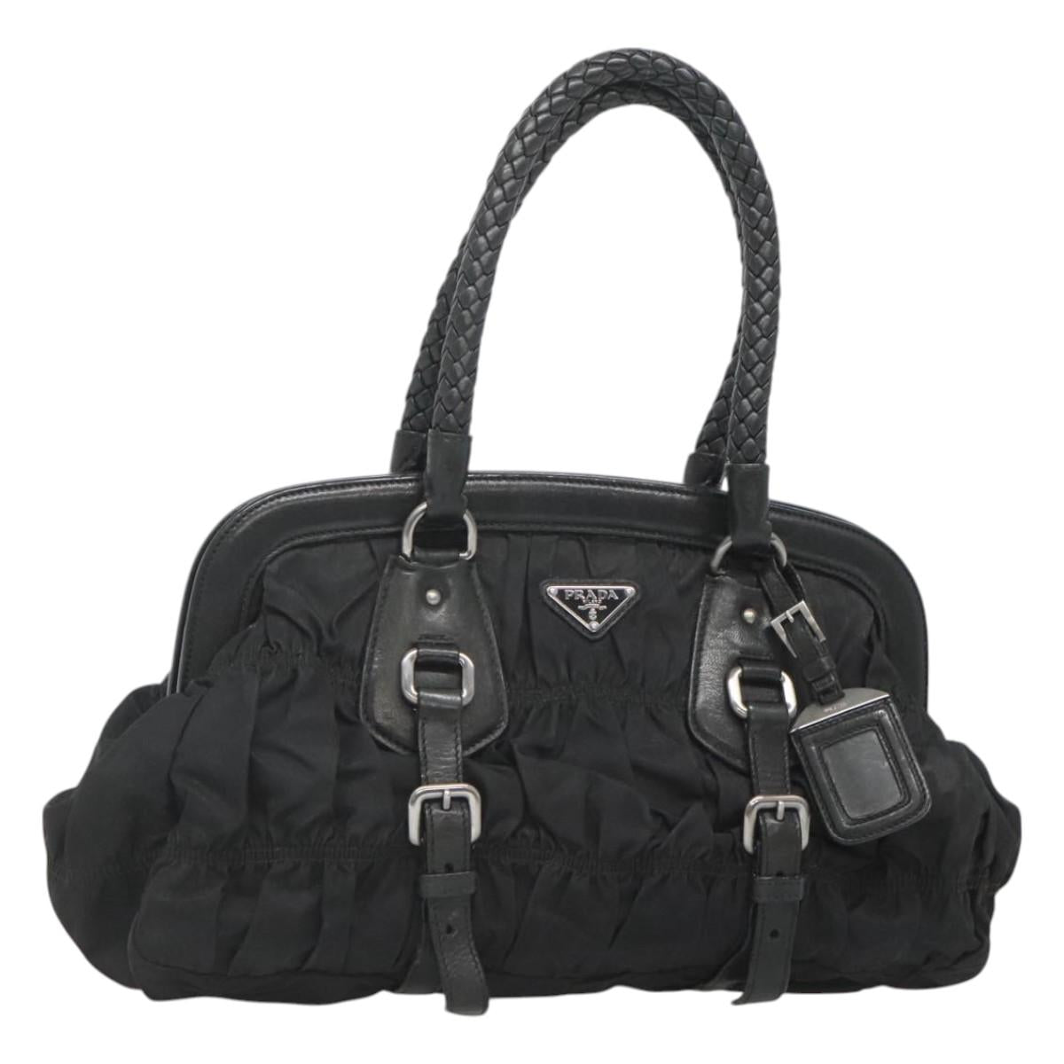 PRADA Shoulder Bag Nylon Black Auth SW793