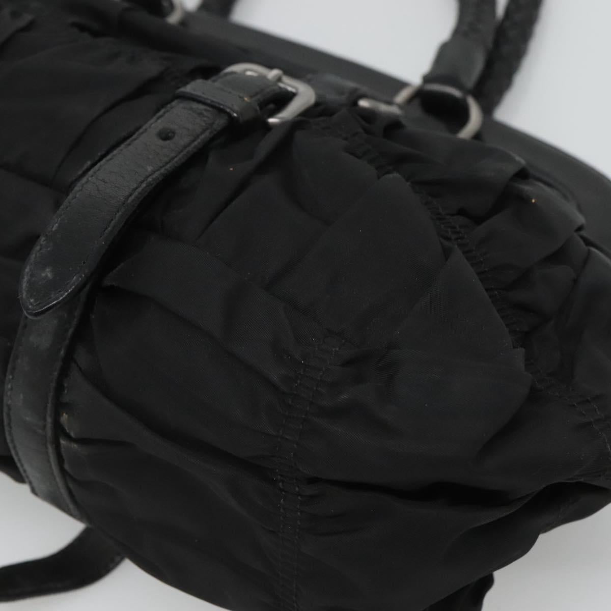 PRADA Shoulder Bag Nylon Black Auth SW793