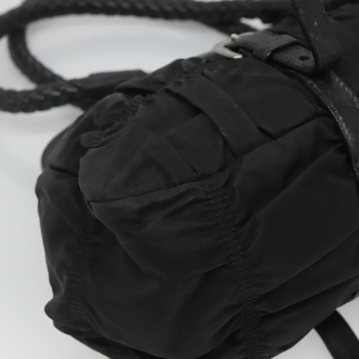 PRADA Shoulder Bag Nylon Black Auth SW793