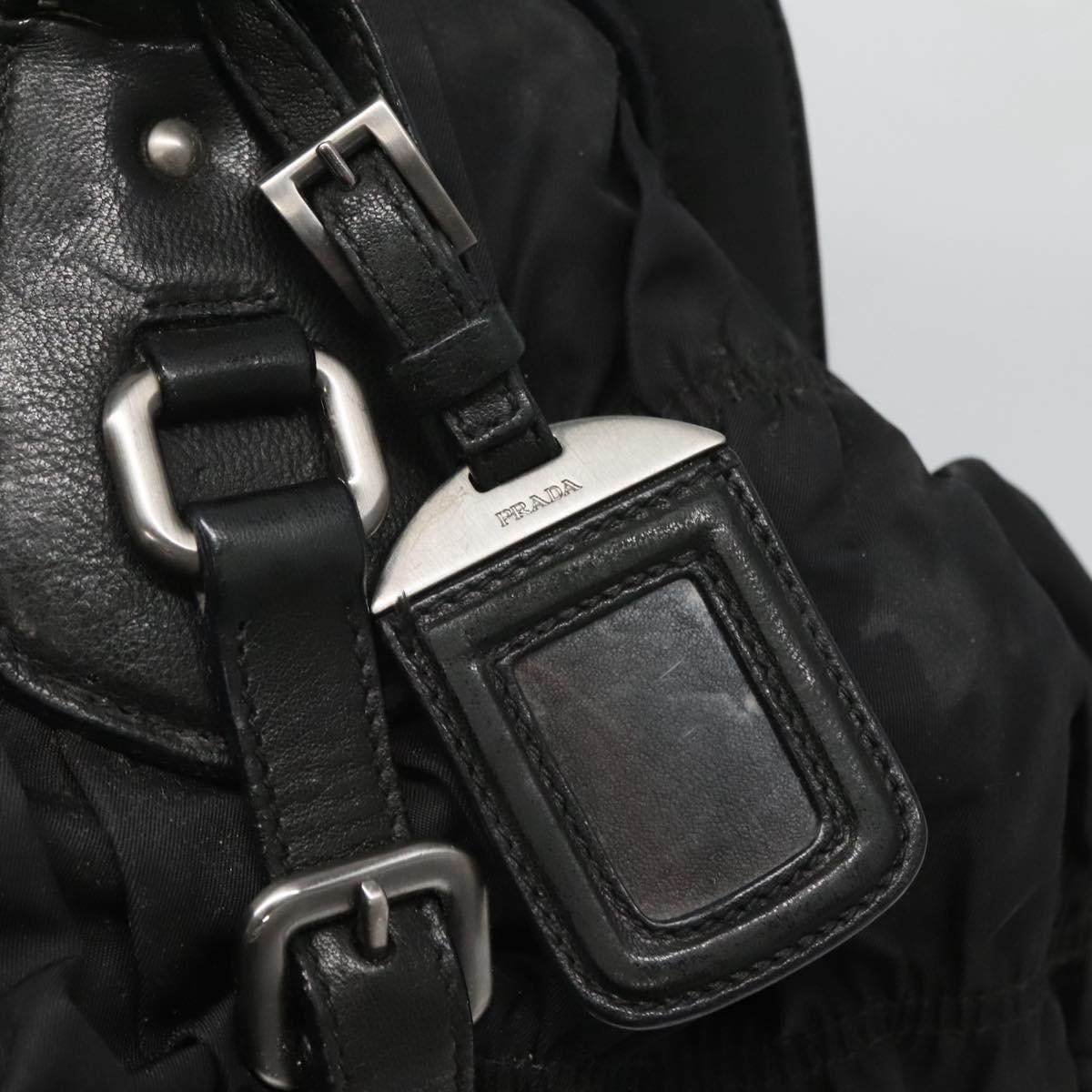 PRADA Shoulder Bag Nylon Black Auth SW793