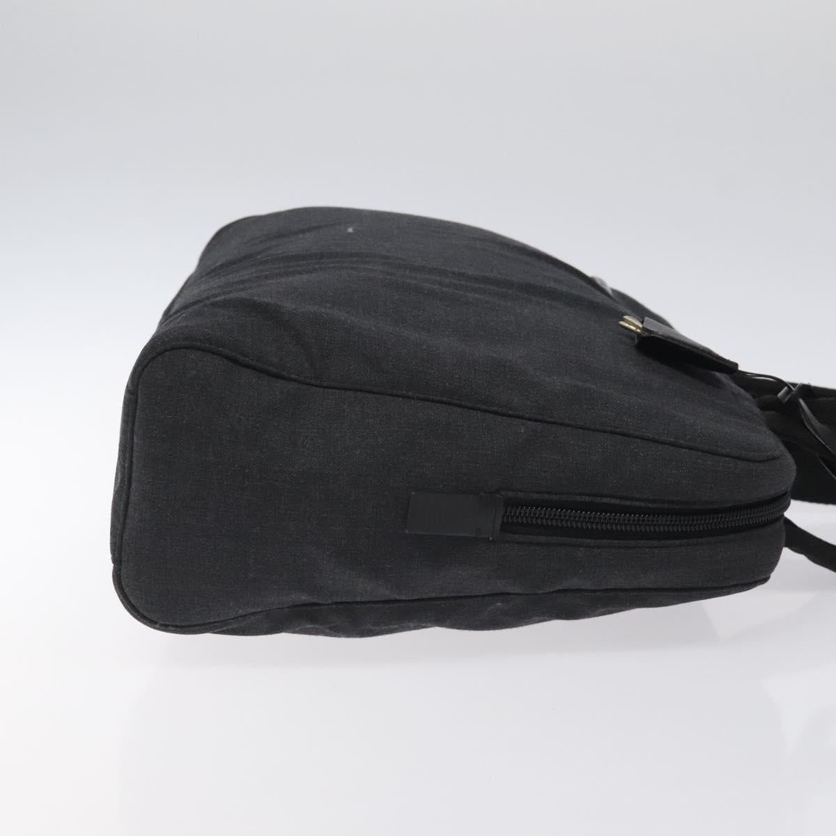 PRADA Sports Shoulder Bag Canvas Gray Silver Auth SW795