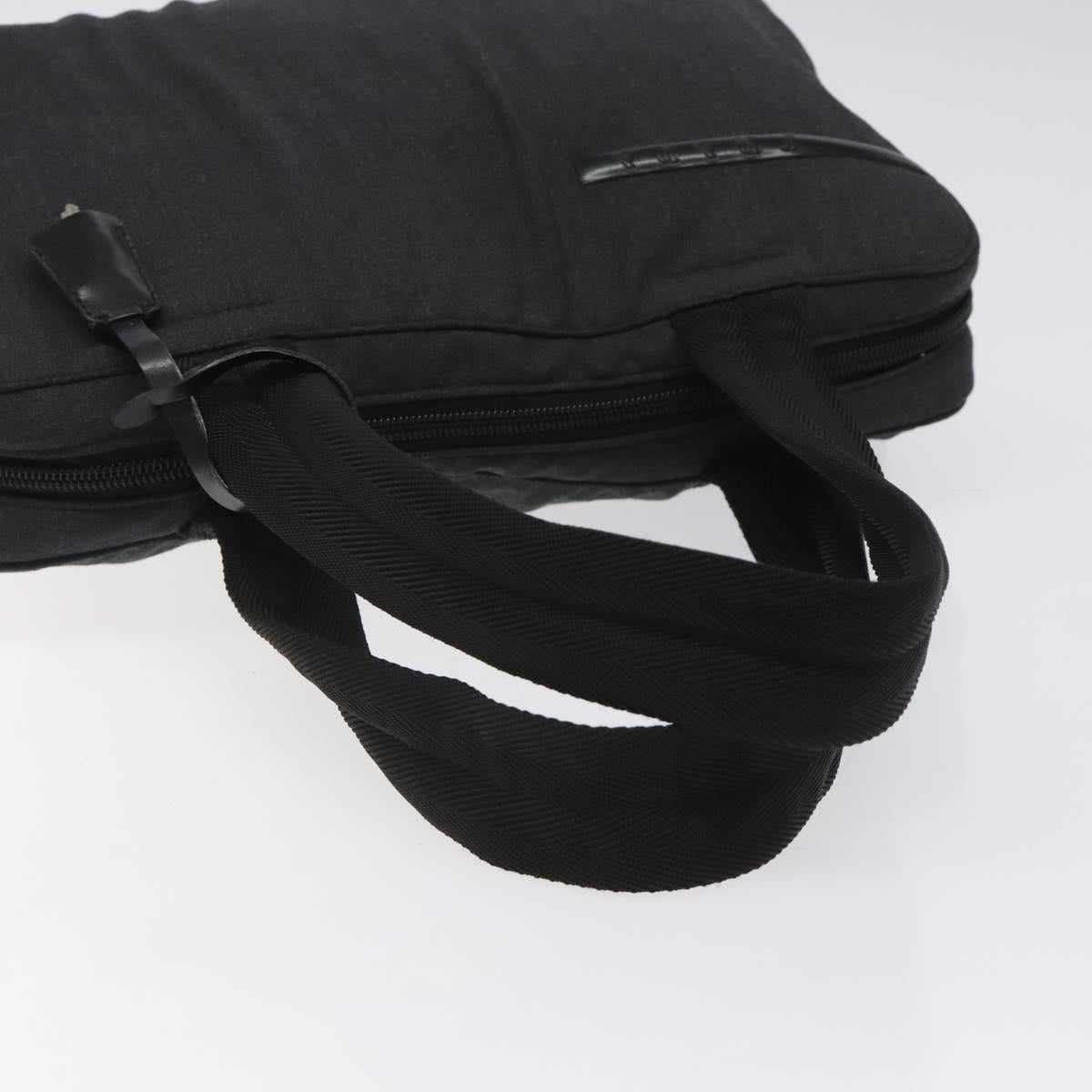 PRADA Sports Shoulder Bag Canvas Gray Silver Auth SW795