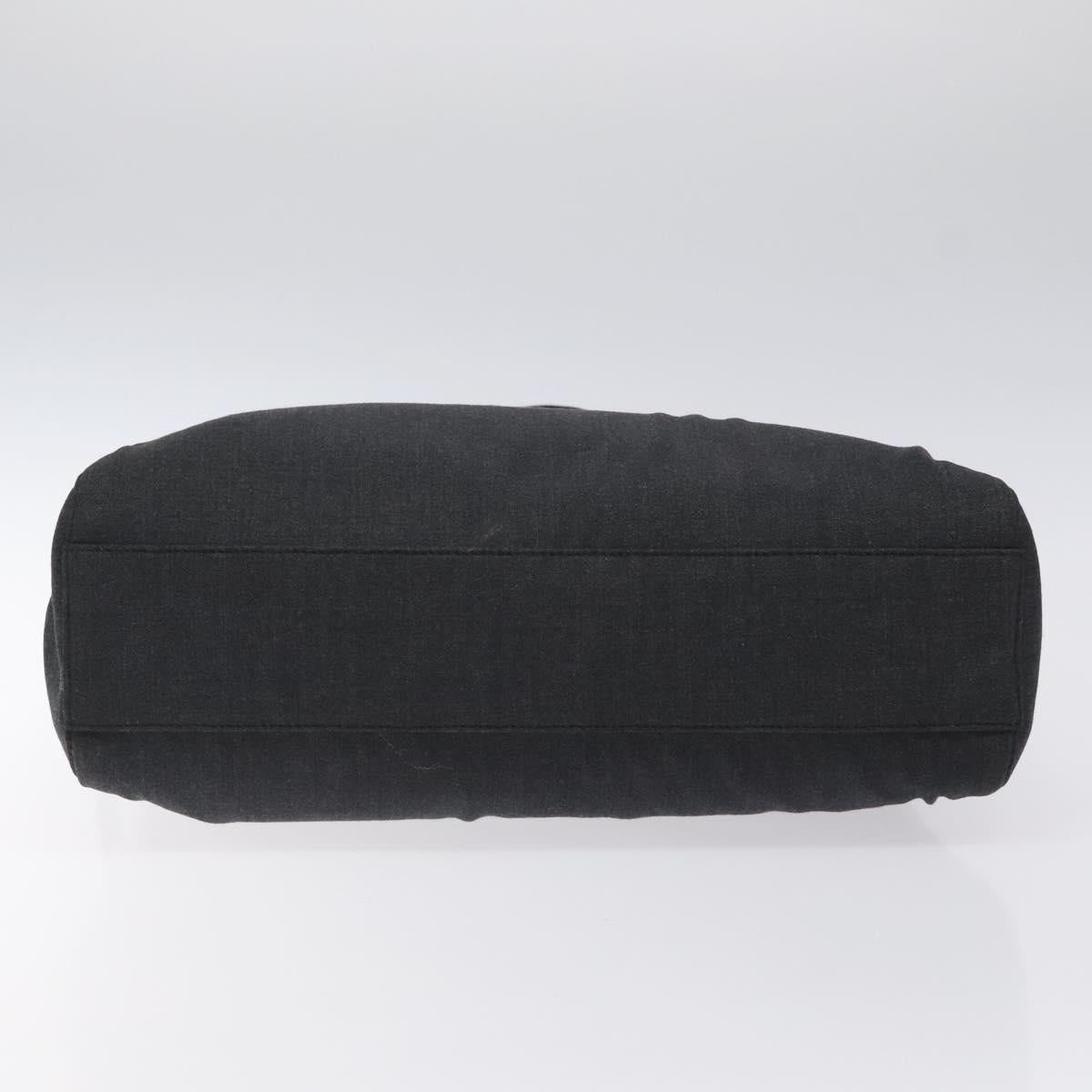 PRADA Sports Shoulder Bag Canvas Gray Silver Auth SW795