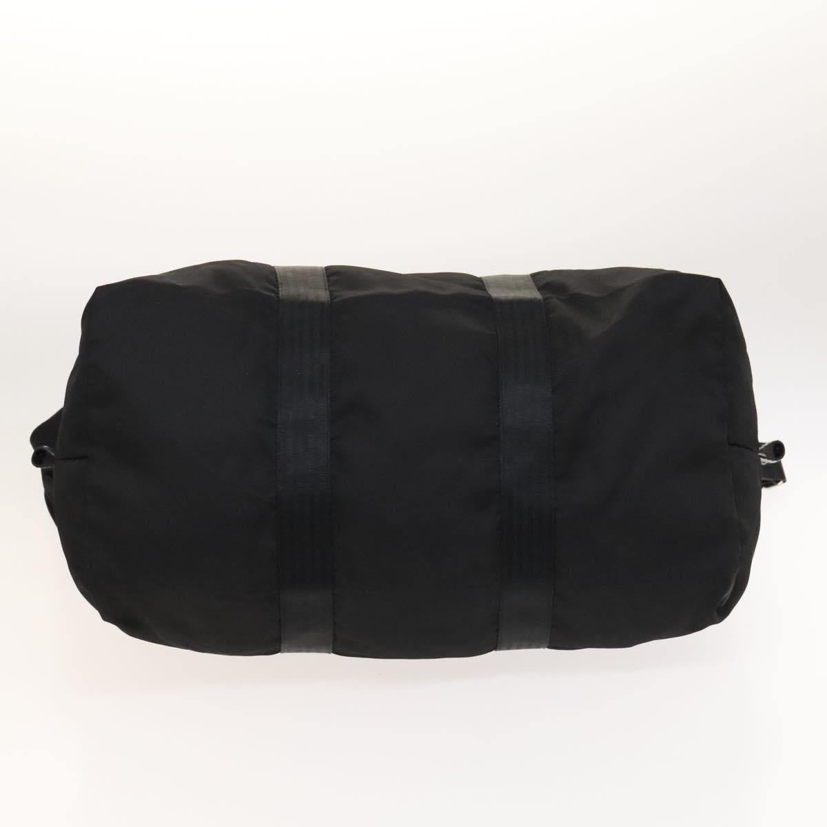 GUCCI Boston Bag Nylon 2way Black Silver 012 1046 3249 Auth SW811