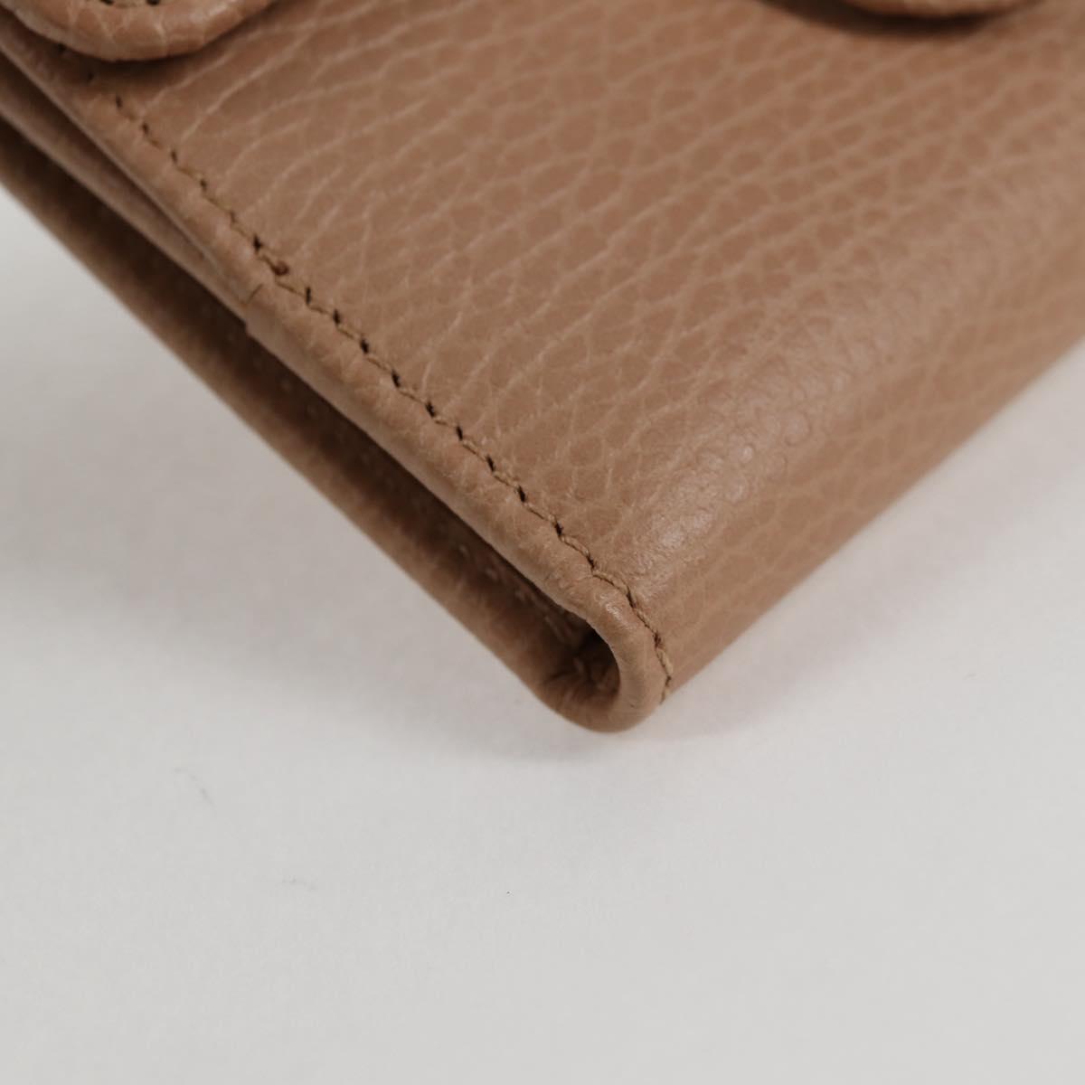 GUCCI Interlocking Wallet Leather Outlet Pink Beige 615525 Auth SW815M