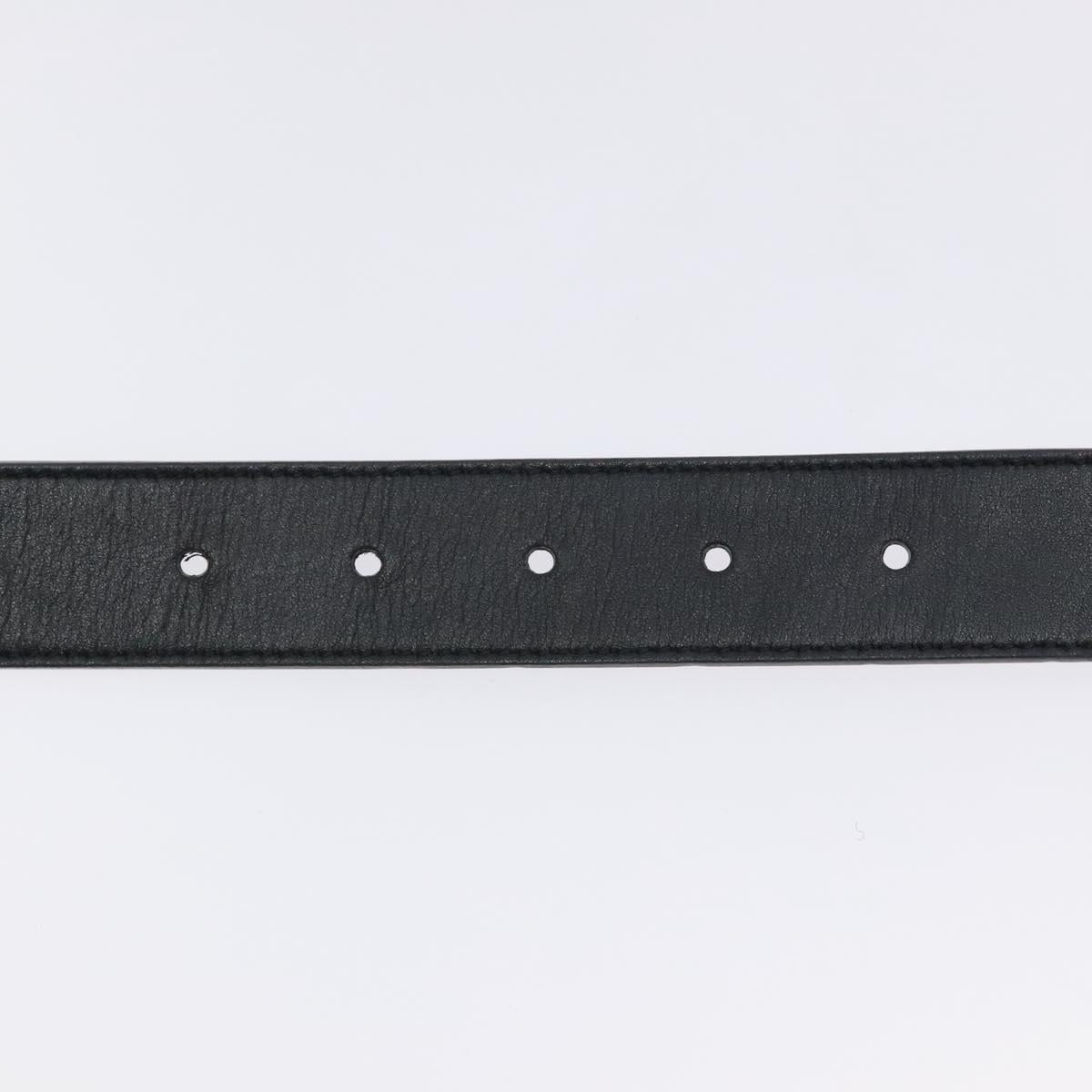 GUCCI GG Marmont Belt Leather 31.5"" Black Gold 414516 Auth SW817
