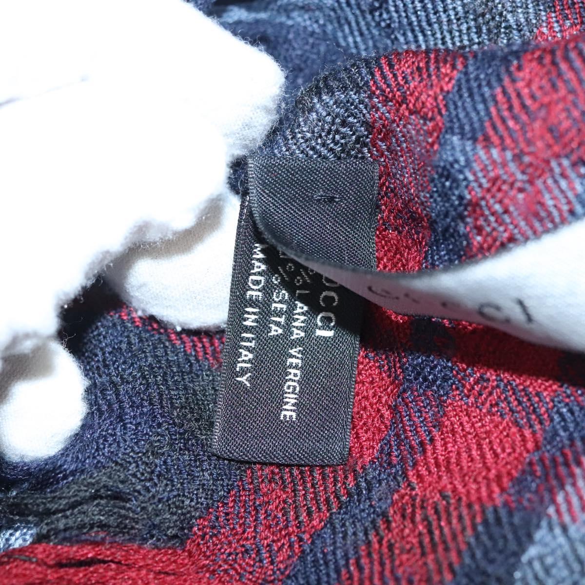 GUCCI Stole Wool Navy Auth SW820