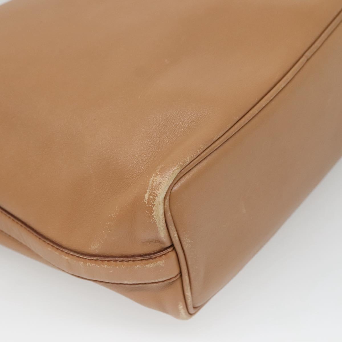 GUCCI Shoulder Bag Leather Brown Gold 001 4288 Auth SW821