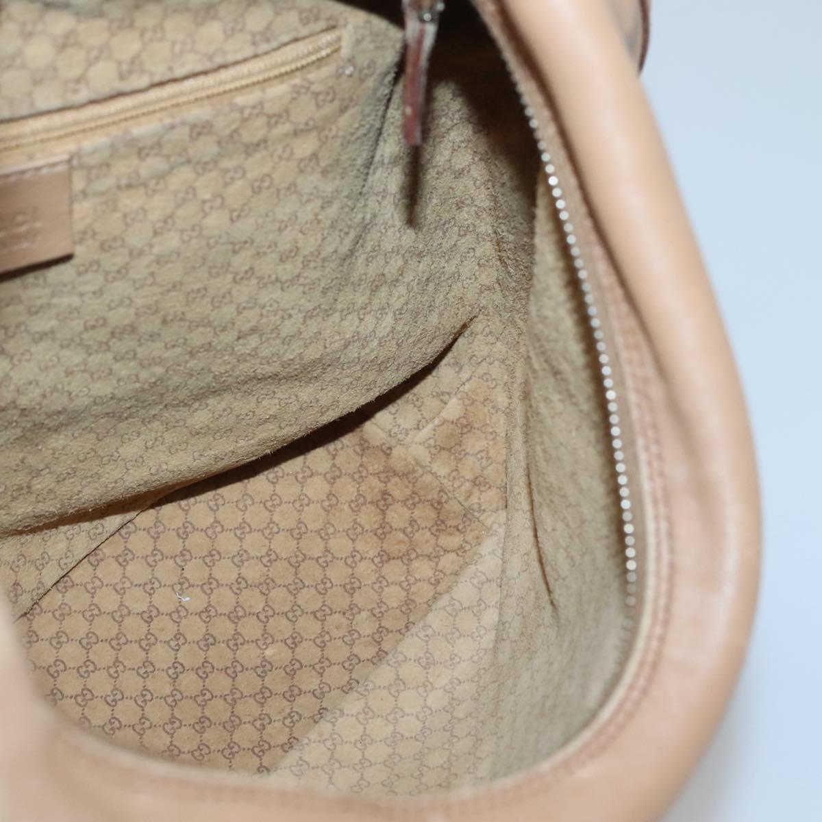 GUCCI Shoulder Bag Leather Brown Gold 001 4288 Auth SW821