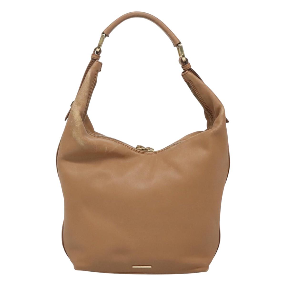 GUCCI Shoulder Bag Leather Brown Gold 001 4288 Auth SW821