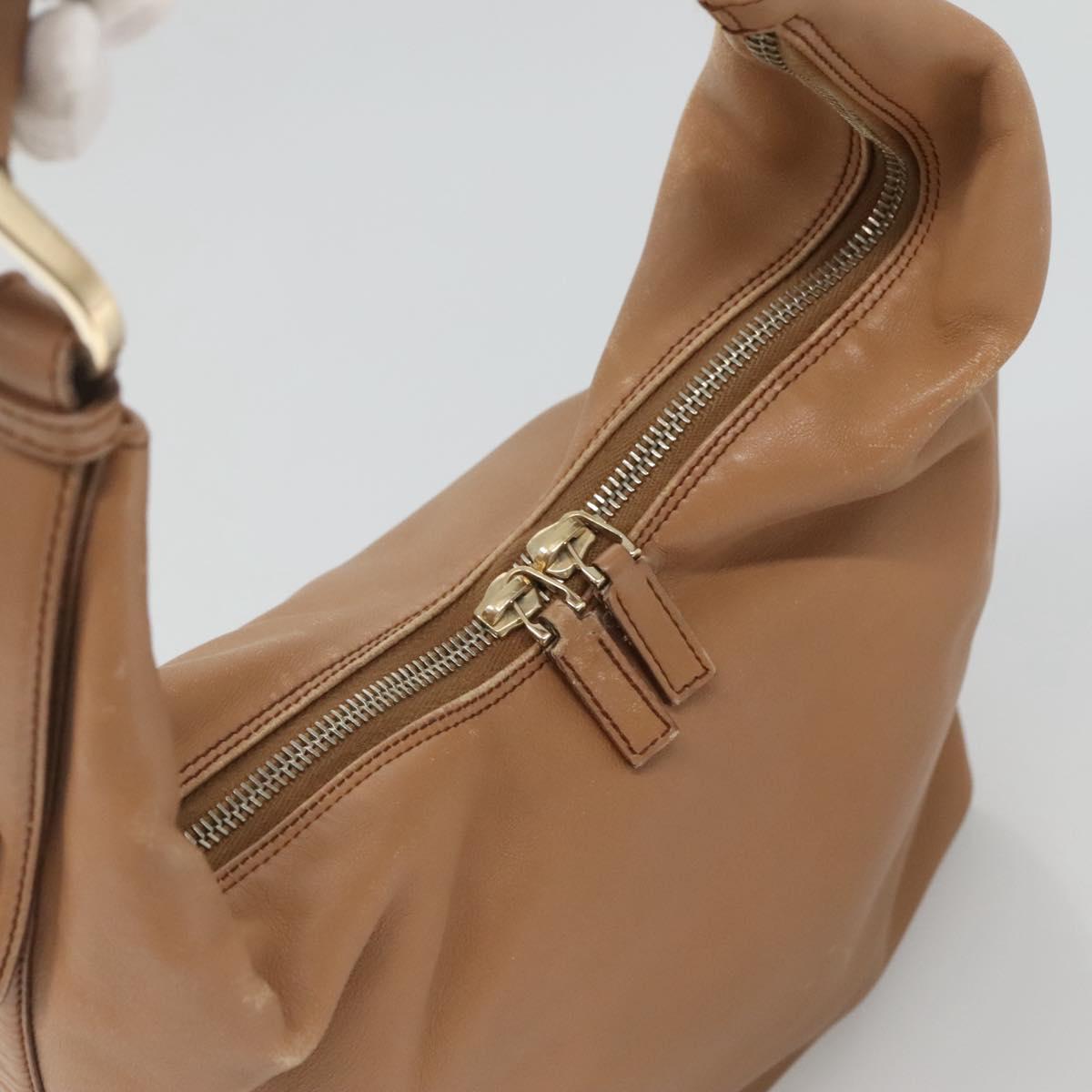 GUCCI Shoulder Bag Leather Brown Gold 001 4288 Auth SW821