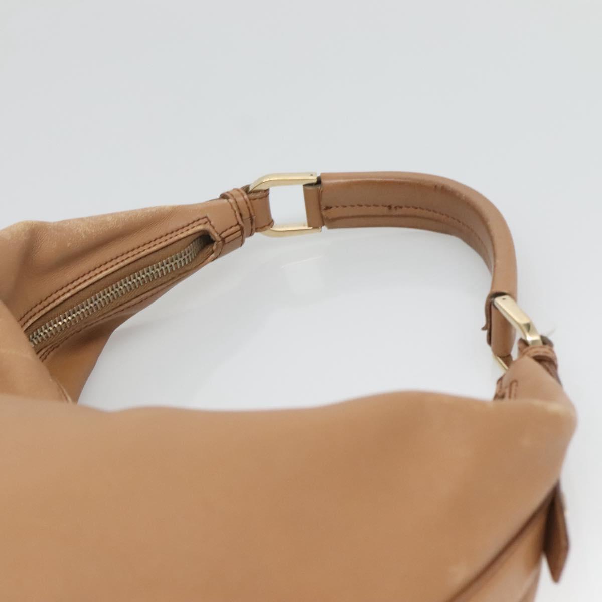 GUCCI Shoulder Bag Leather Brown Gold 001 4288 Auth SW821