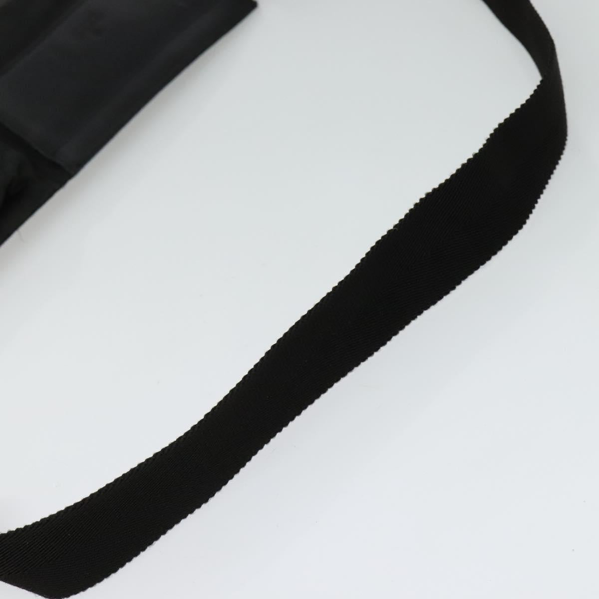 GUCCI GG Canvas Waist bag Black Silver 28566 Auth SW826