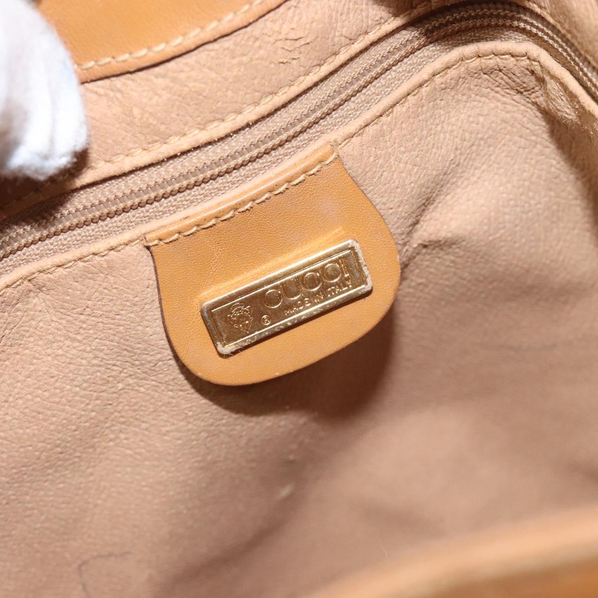 GUCCI Micro GG Supreme Shoulder Bag PVC Beige Gold 001 904 0791 Auth SW841