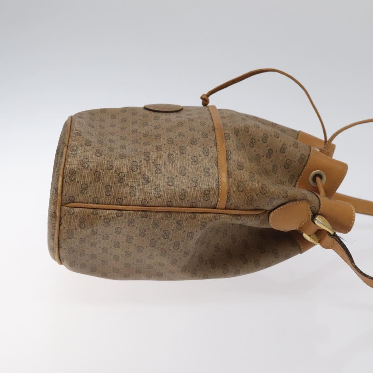 GUCCI Micro GG Supreme Shoulder Bag PVC Beige Gold 001 904 0791 Auth SW841