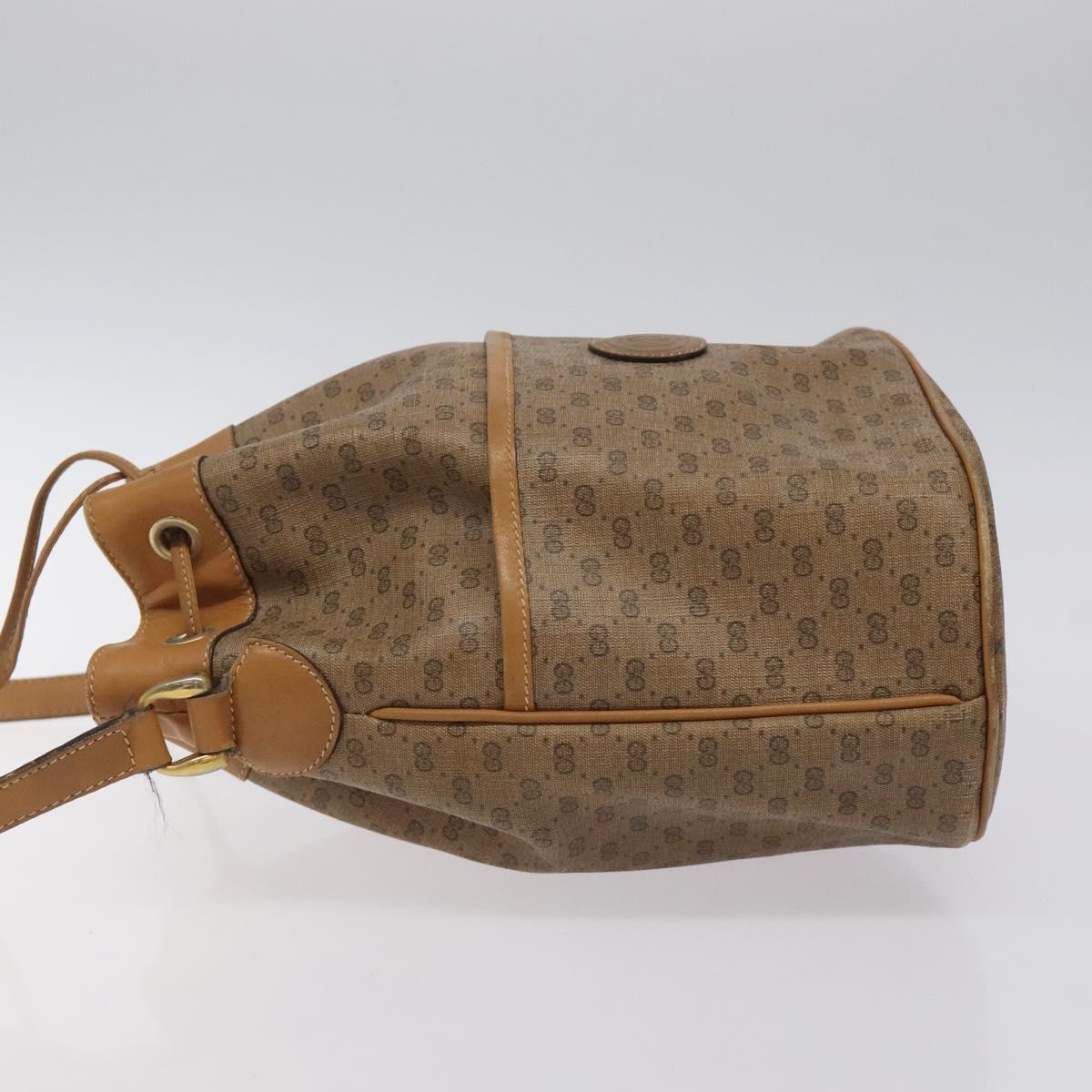 GUCCI Micro GG Supreme Shoulder Bag PVC Beige Gold 001 904 0791 Auth SW841