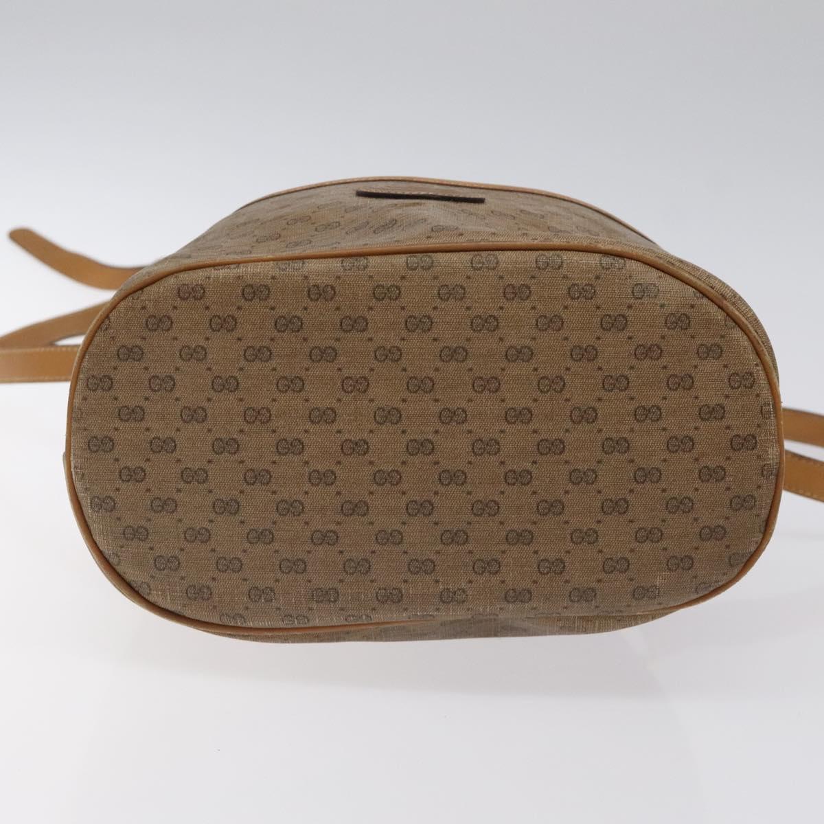 GUCCI Micro GG Supreme Shoulder Bag PVC Beige Gold 001 904 0791 Auth SW841