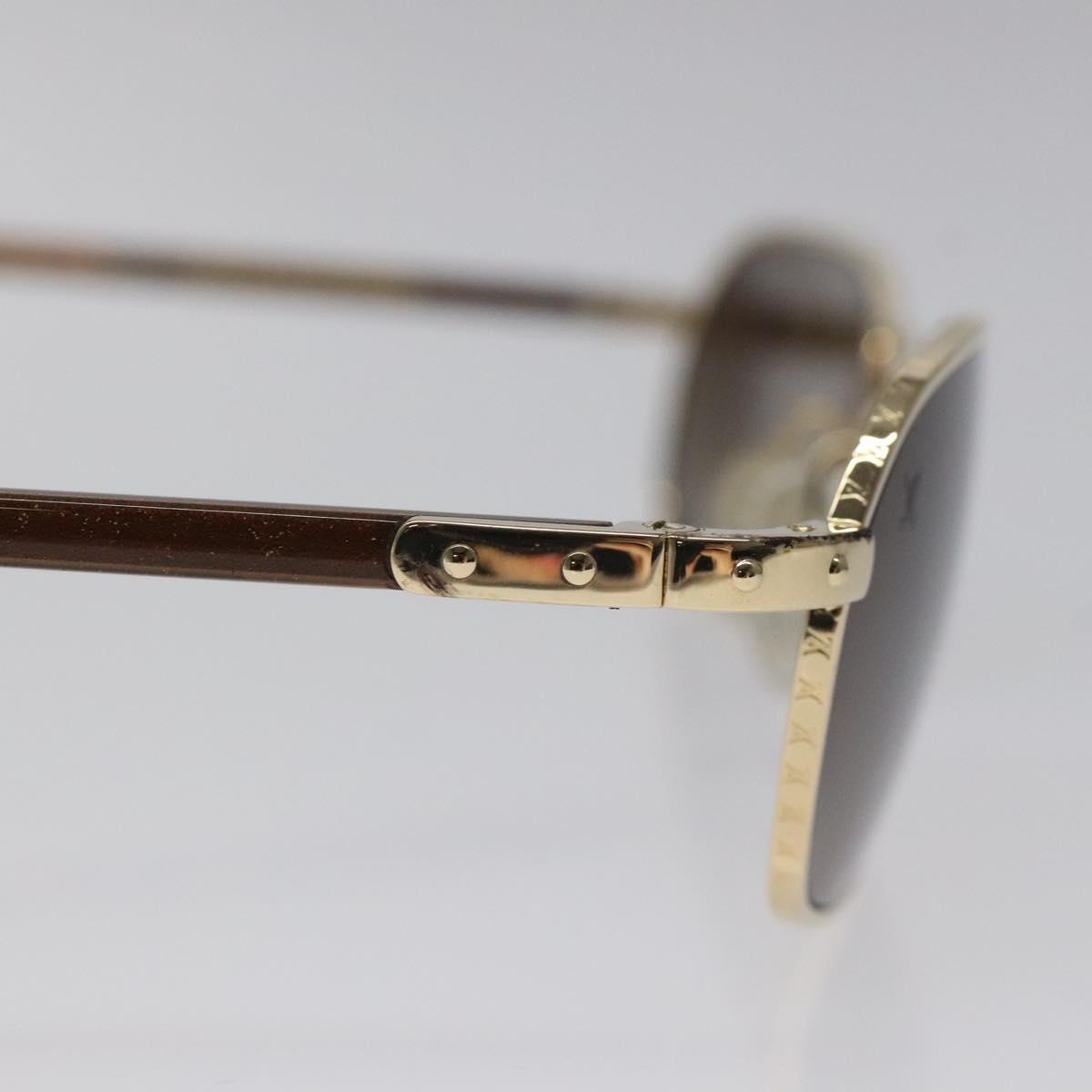 LOUIS VUITTON Conspiration Sunglasses Plastic Gold Z0038U LV Auth SW873