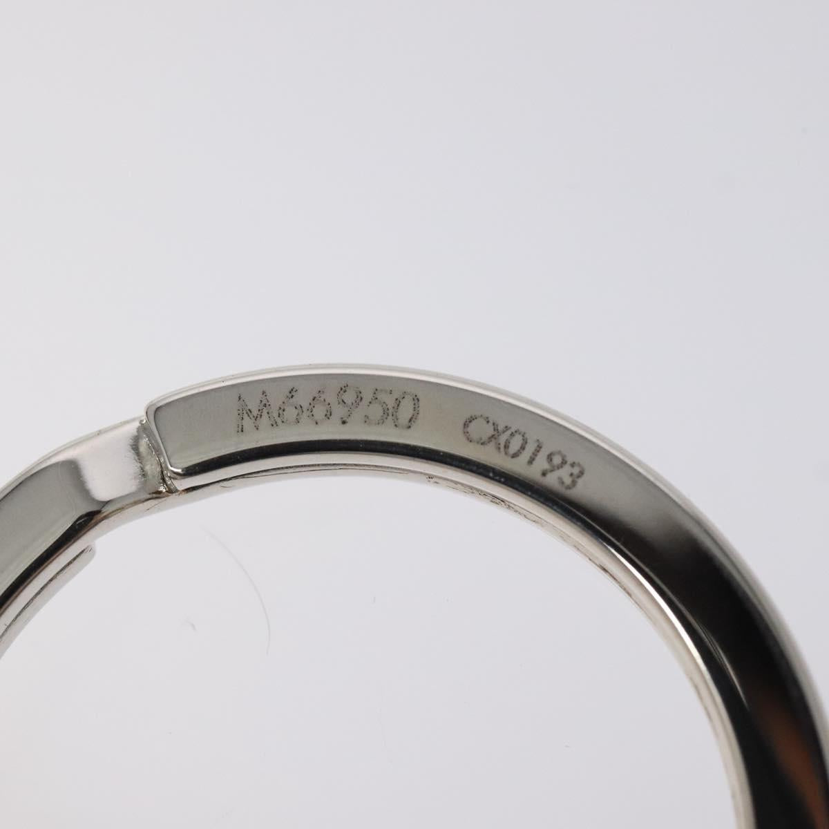 LOUIS VUITTON Voyage Key Chain Key Ring Metal Silver M66950 LV Auth SW877