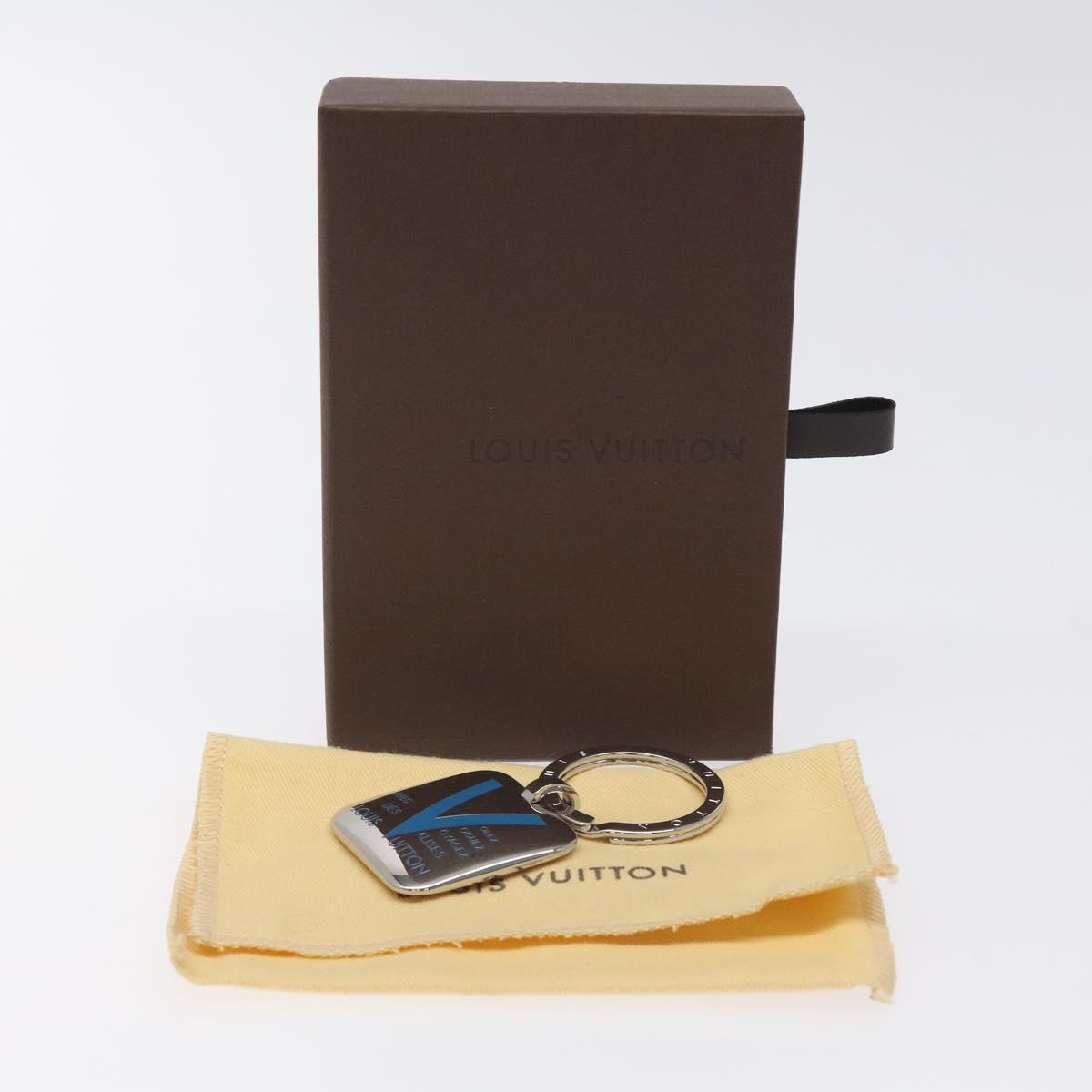 LOUIS VUITTON Voyage Key Chain Key Ring Metal Silver M66950 LV Auth SW877