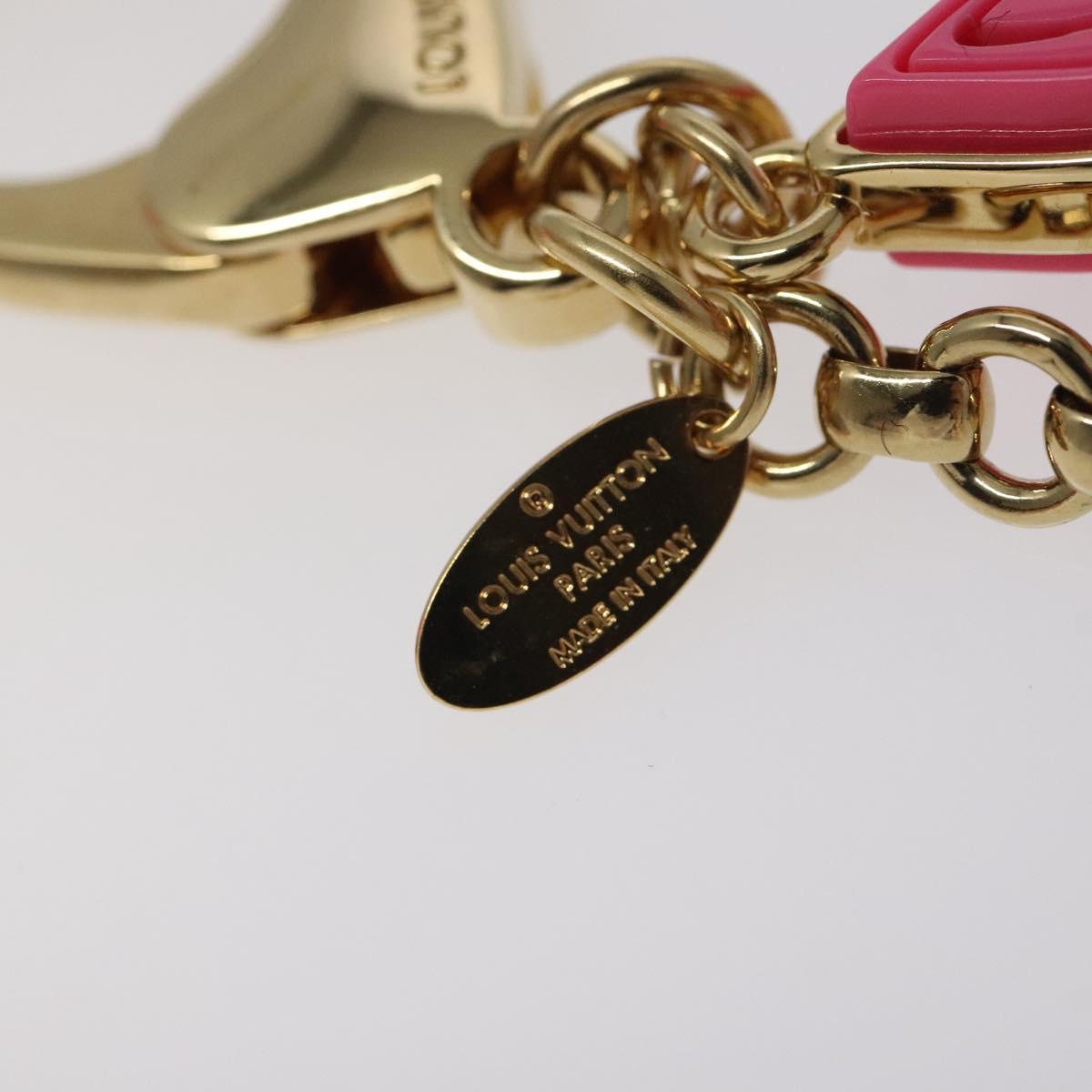 LOUIS VUITTON BijouxSac Knife Key Holder metal Gold Red M66913 LV Auth SW878V