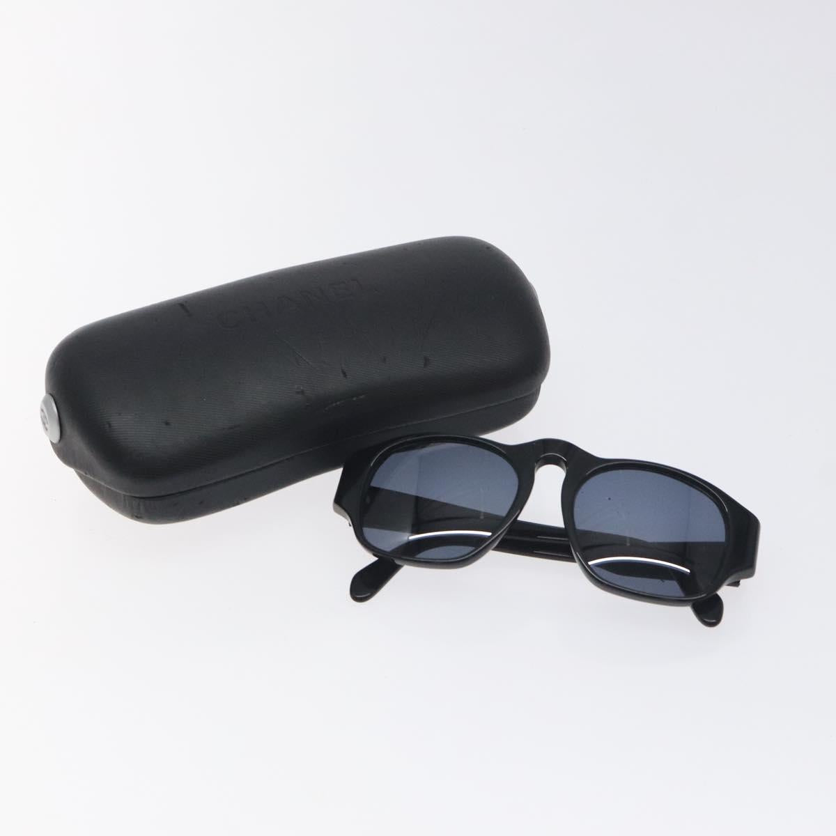 CHANEL Sunglasses plastic Black CC Auth SW917
