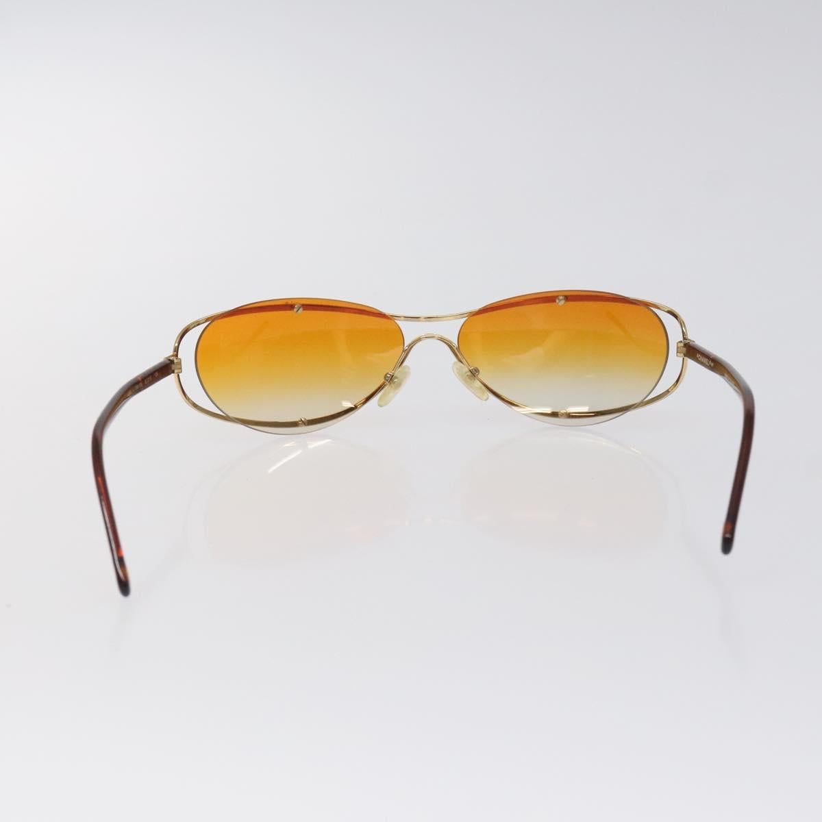 CHANEL Sunglasses plastic Orange CC Auth SW918