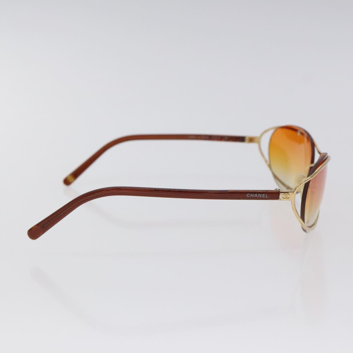 CHANEL Sunglasses plastic Orange CC Auth SW918