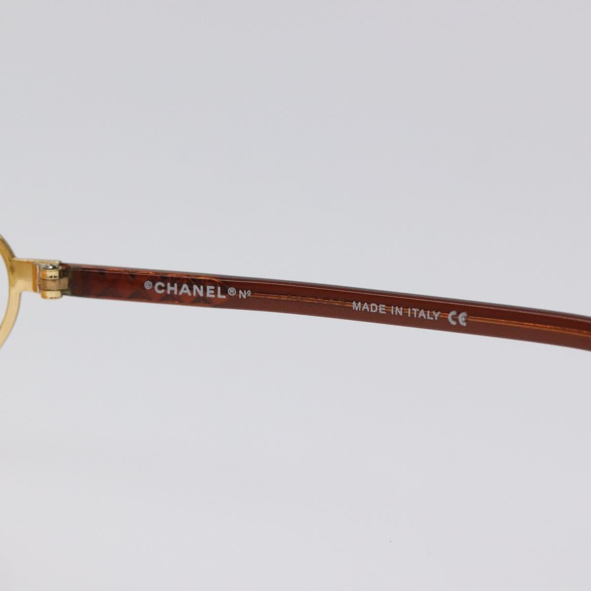 CHANEL Sunglasses plastic Orange CC Auth SW918