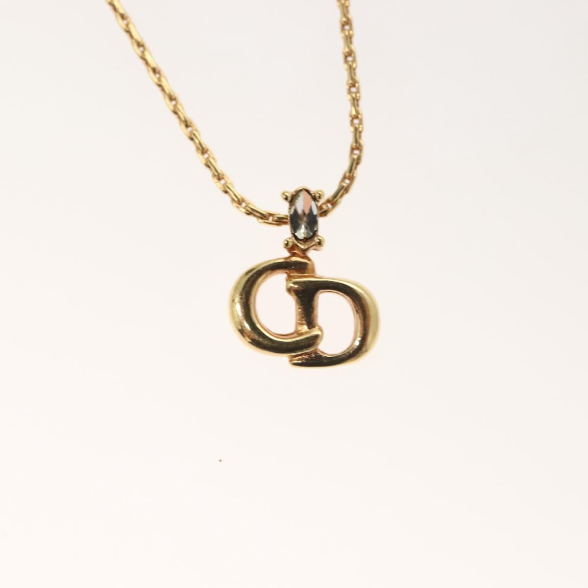 Christian Dior Necklace metal Gold Auth SW947
