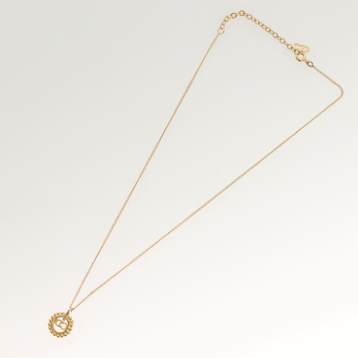 Christian Dior Necklace metal Gold Auth SW953