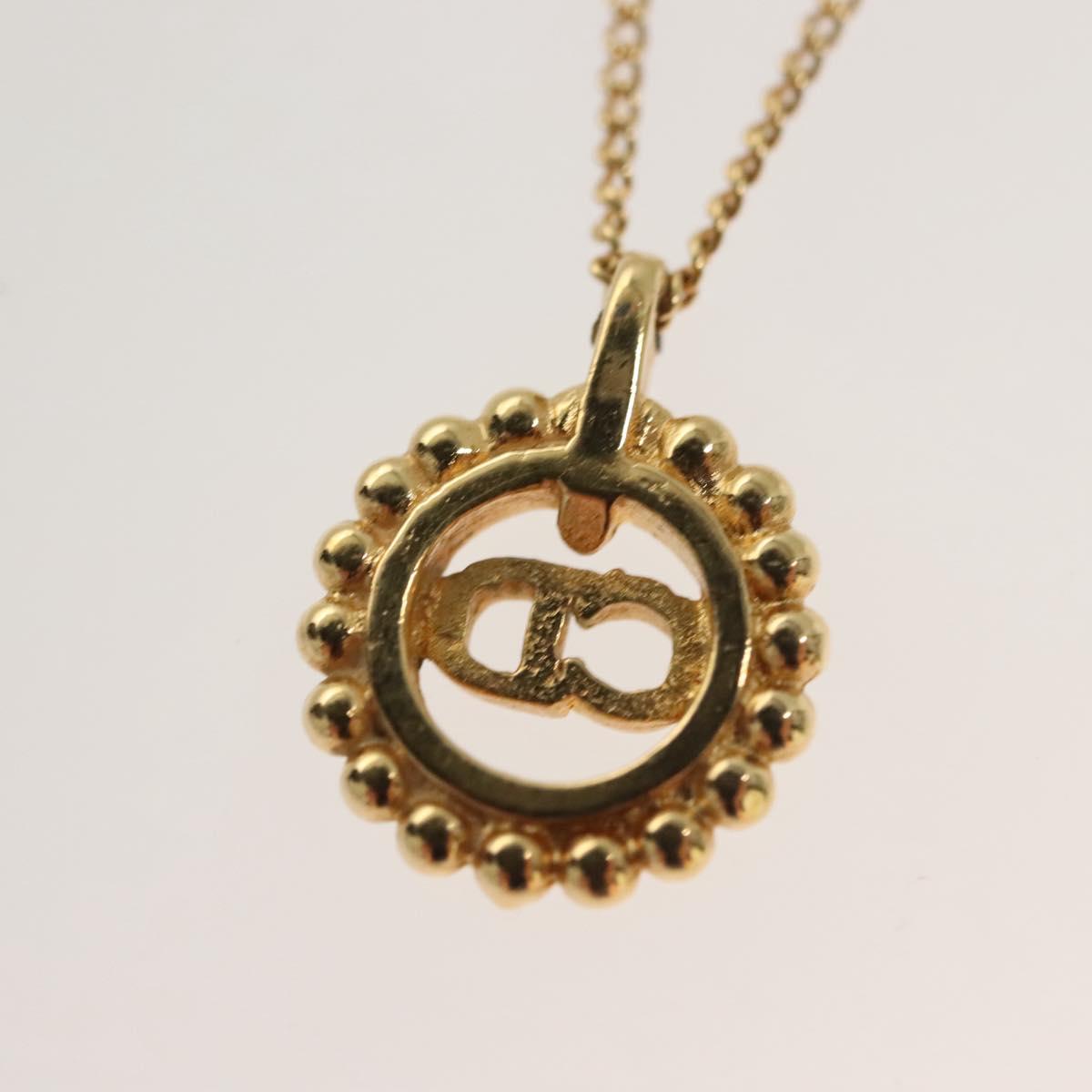 Christian Dior Necklace metal Gold Auth SW953