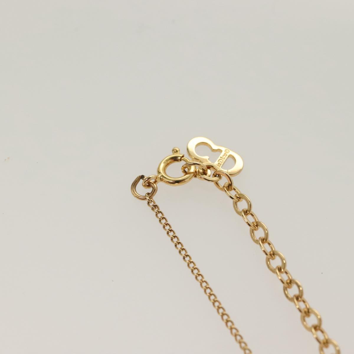 Christian Dior Necklace metal Gold Auth SW953