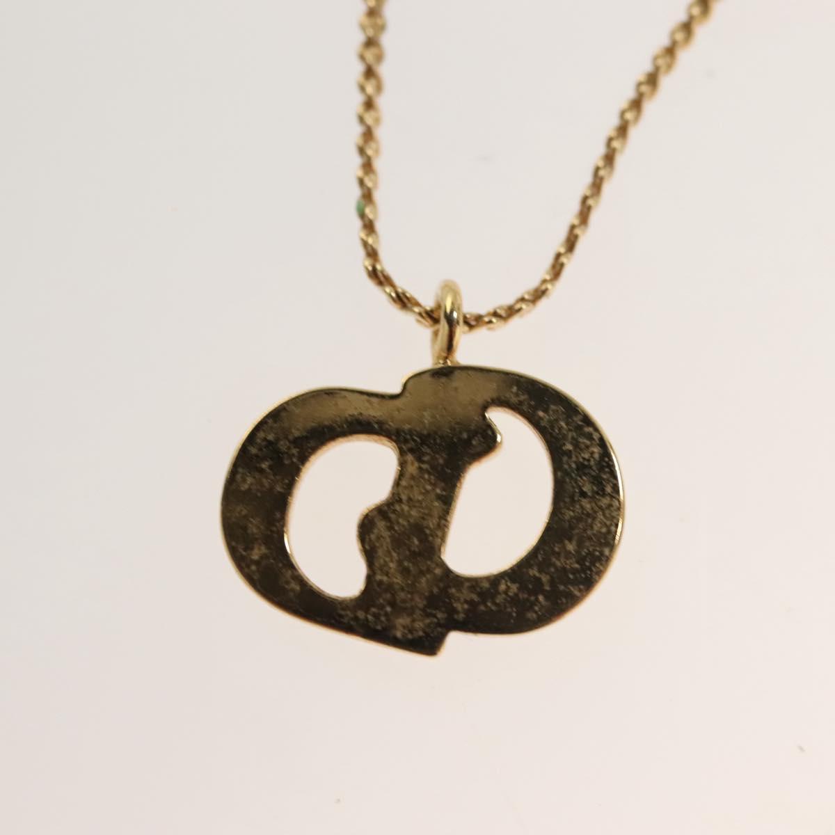 Christian Dior Necklace metal Gold Auth SW954