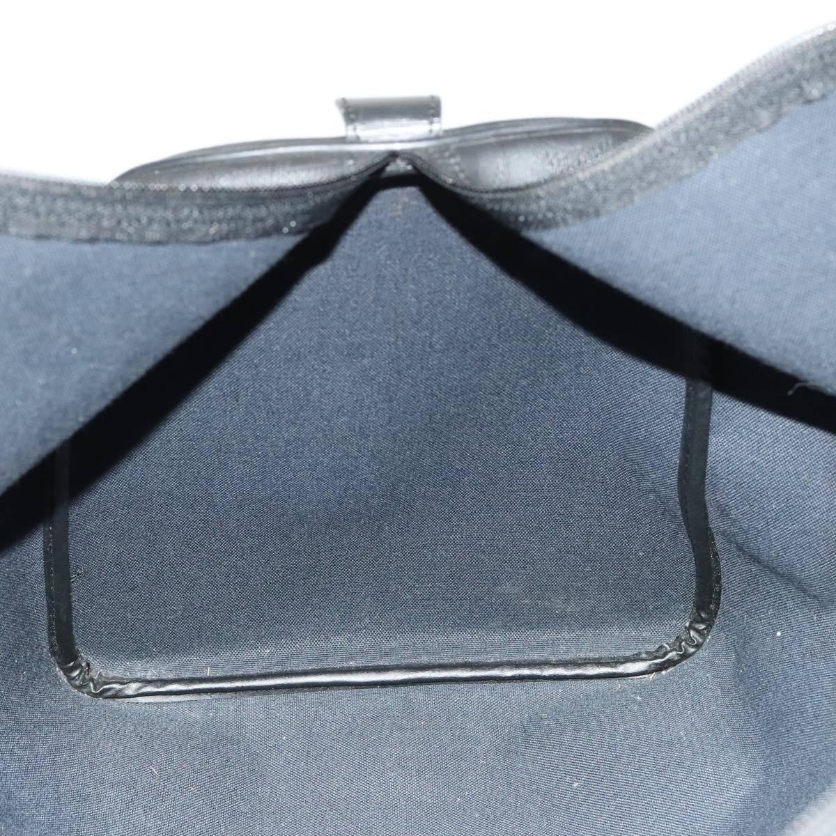Christian Dior Trotter Canvas Boston Bag Black Gold Auth SW984