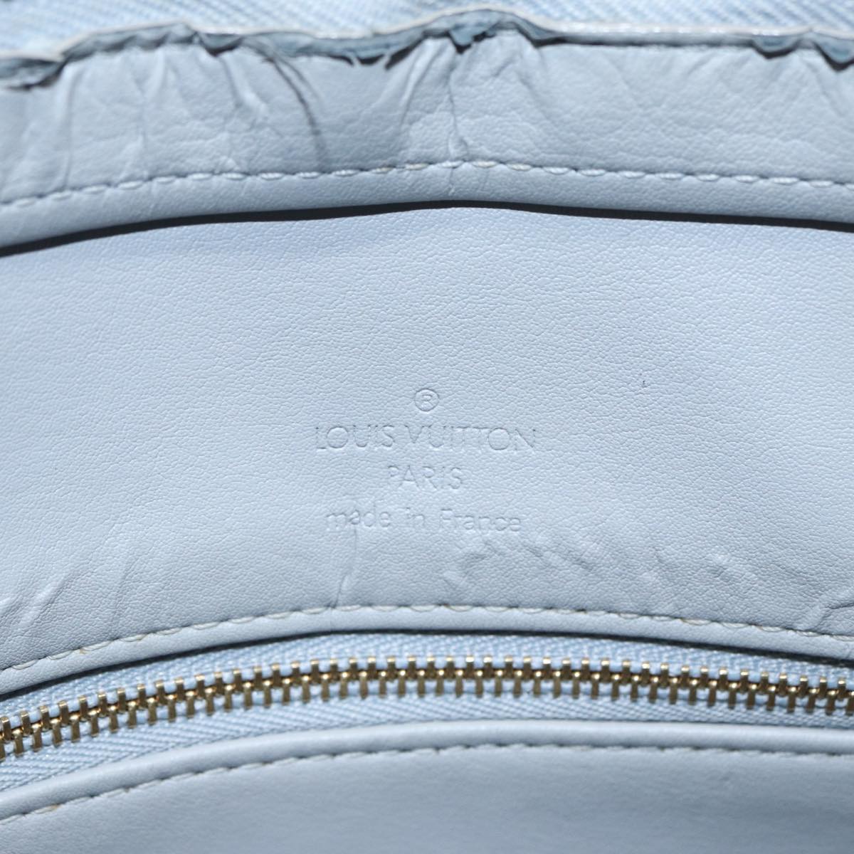 LOUIS VUITTON Monogram Vernis Houston Hand Bag Gris M91053 LV Auth tb1146