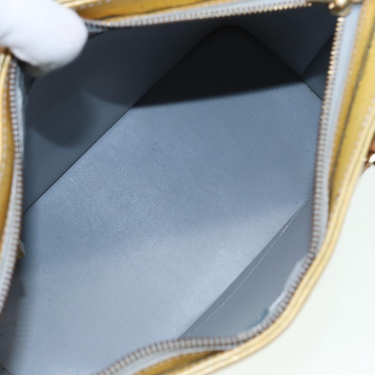 LOUIS VUITTON Monogram Vernis Houston Hand Bag Gris M91053 LV Auth tb1146