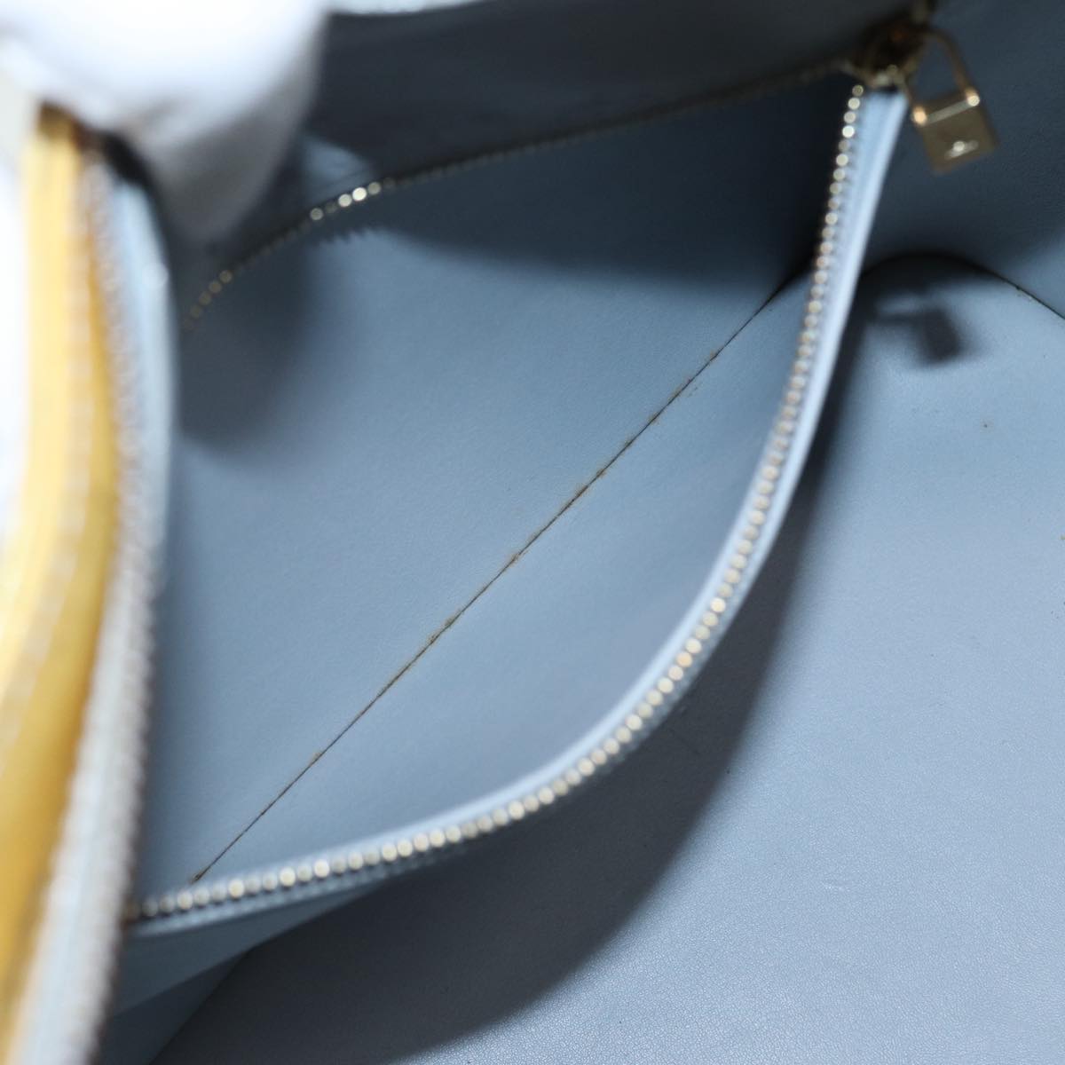 LOUIS VUITTON Monogram Vernis Houston Hand Bag Gris M91053 LV Auth tb1146