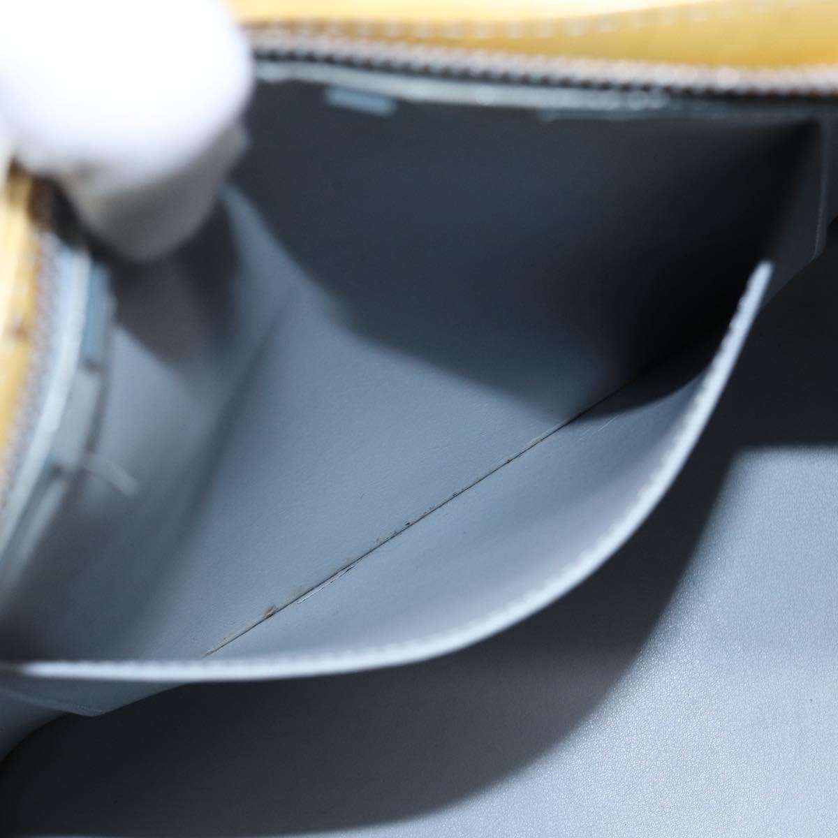 LOUIS VUITTON Monogram Vernis Houston Hand Bag Gris M91053 LV Auth tb1146