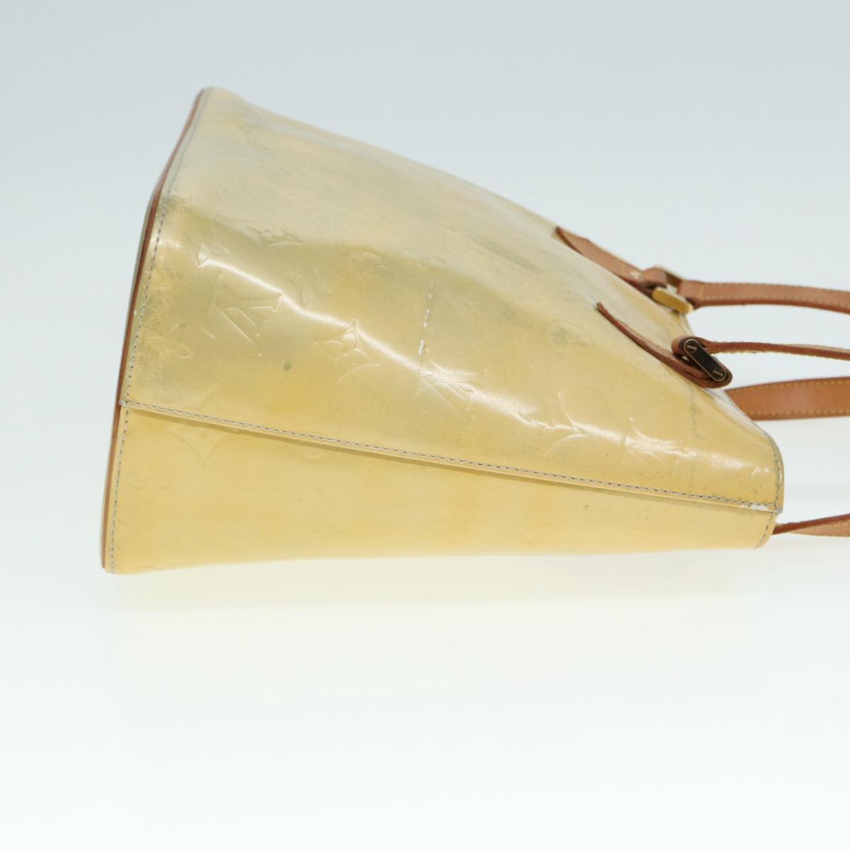 LOUIS VUITTON Monogram Vernis Houston Hand Bag Gris M91053 LV Auth tb1146