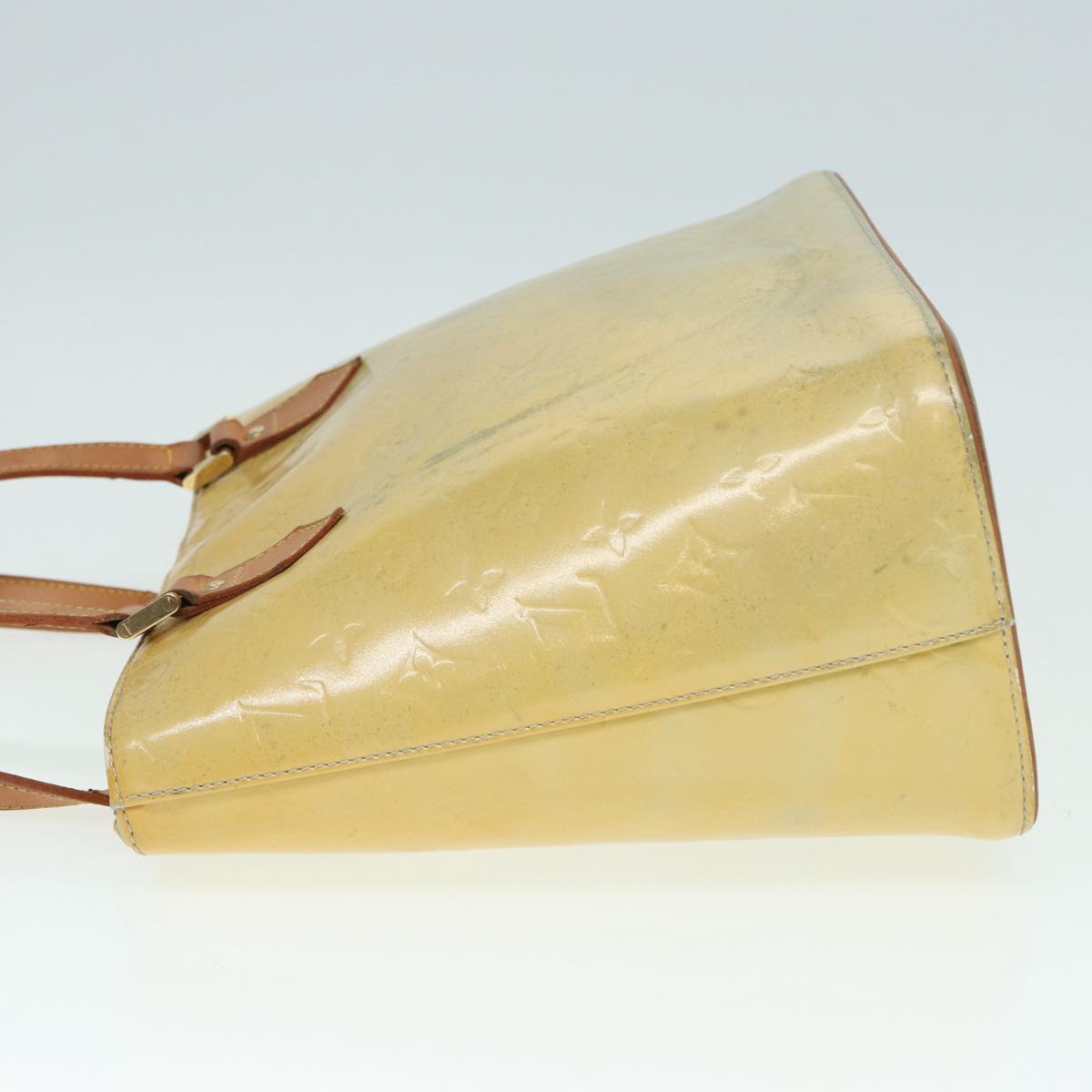 LOUIS VUITTON Monogram Vernis Houston Hand Bag Gris M91053 LV Auth tb1146